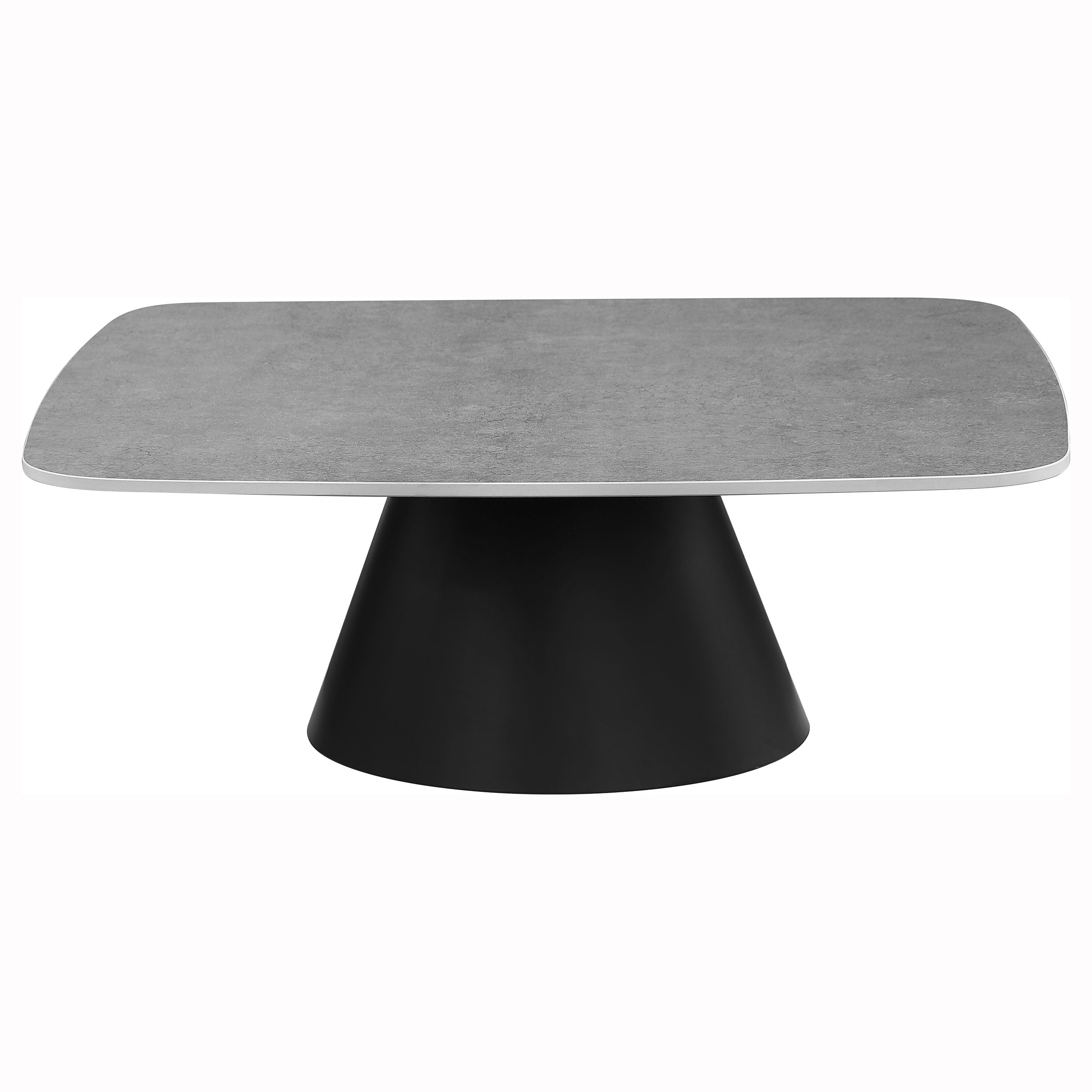 Eason 2-piece Cocktail Coffee Table Set Concrete and Black-