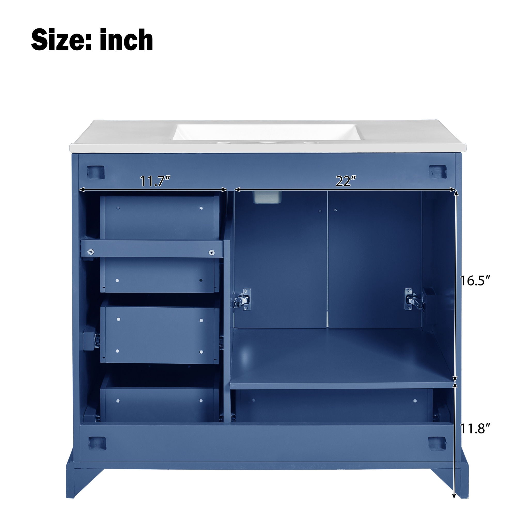 Traditional Bathroom Vanity With Soft Close Doors And Drawers