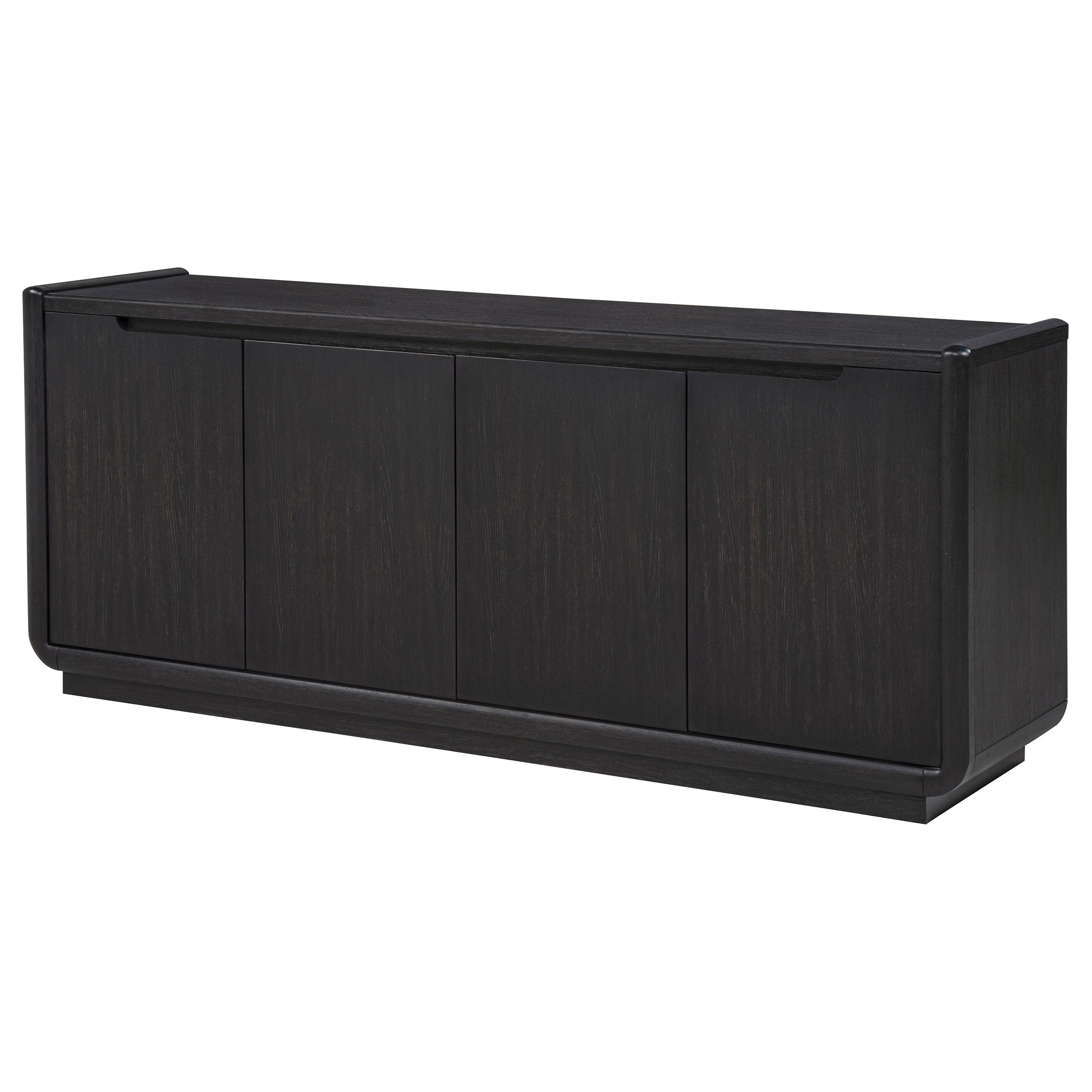 Leandro 72-inch 4-door TV Stand Media Console Burnished Black-