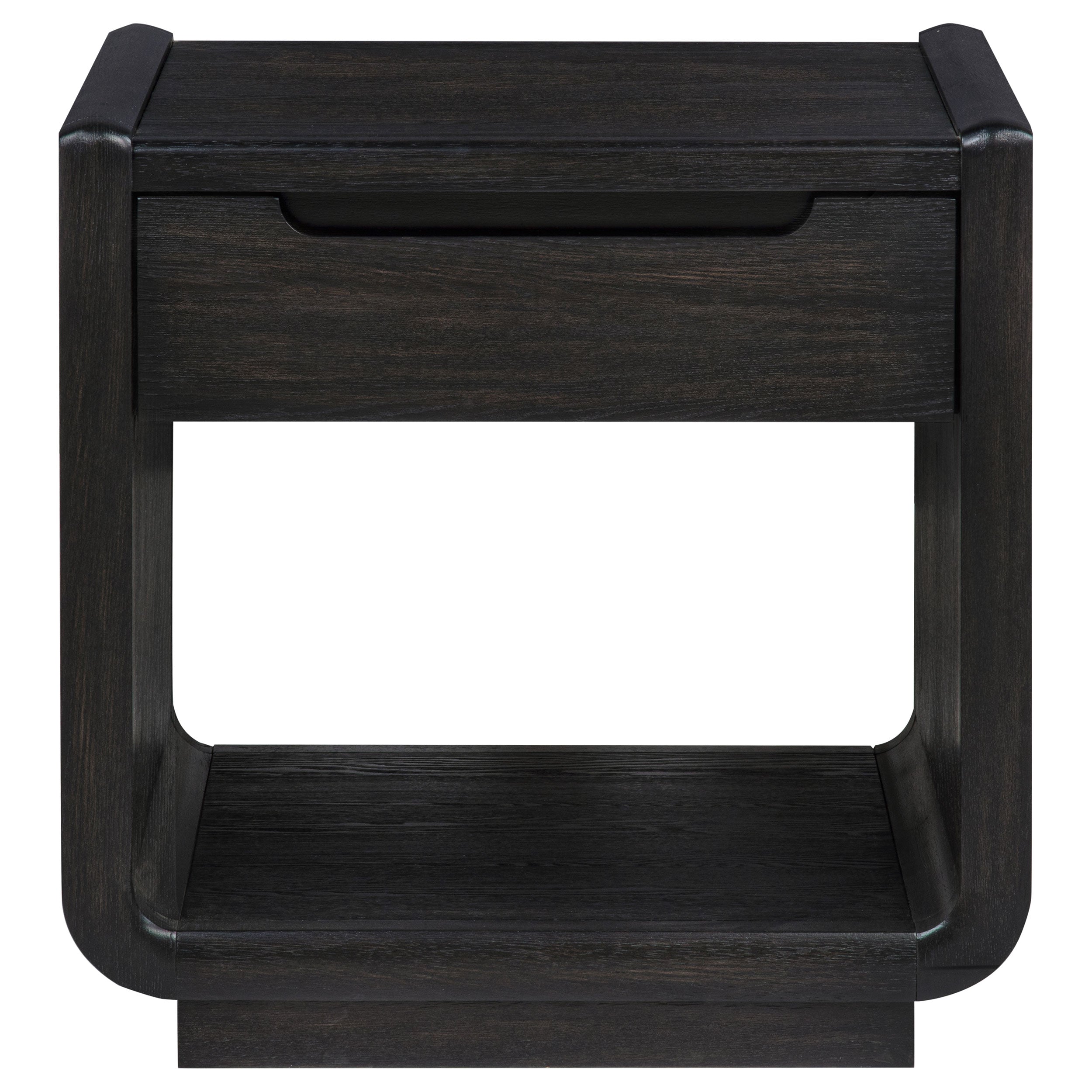 Leandro 1-drawer Wood Occasional Side End Table Burnished Black-