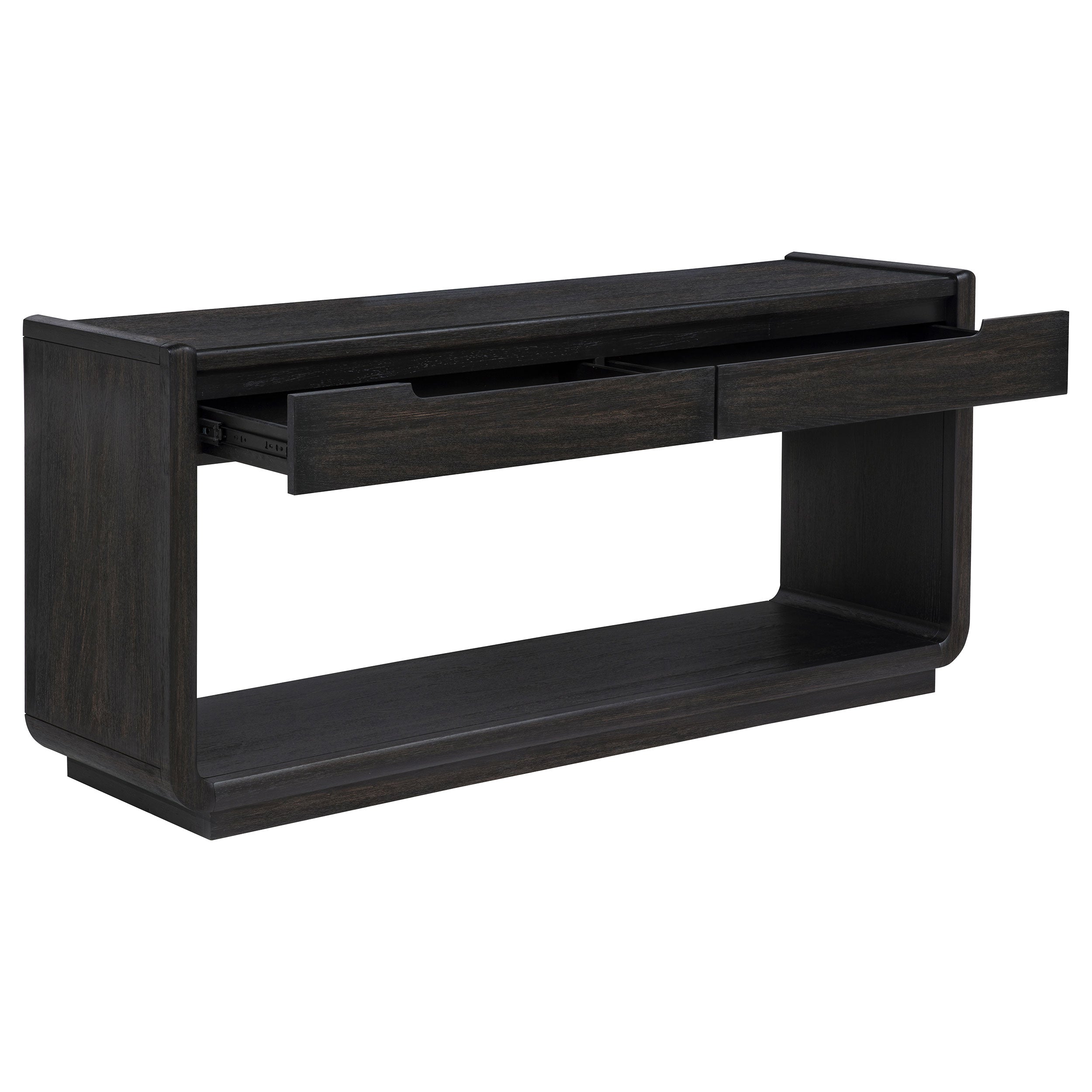 Leandro 2-drawer Entryway Sofa Console Table Burnished Black-