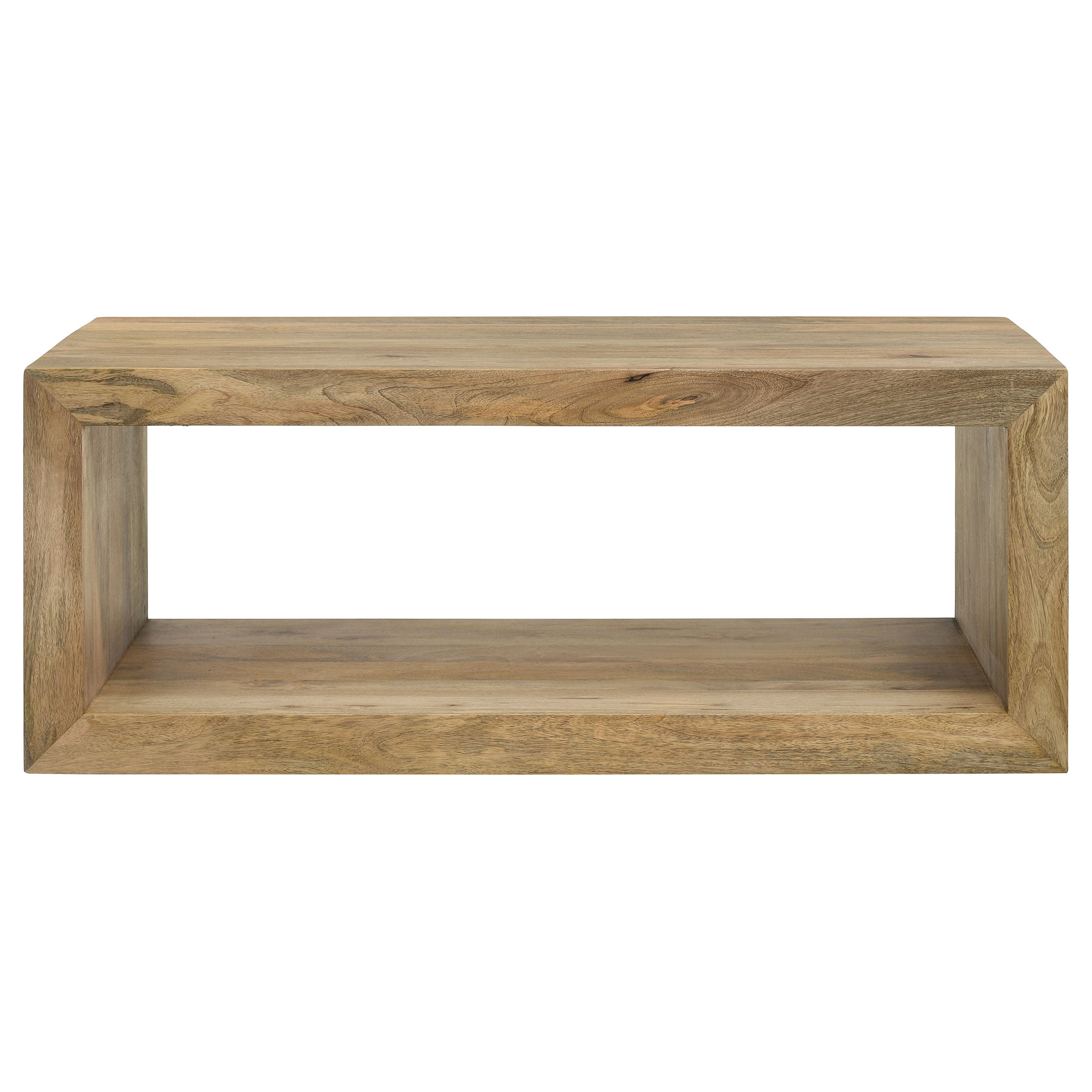 Benton Rectangular Solid Wood Coffee Table Natural-