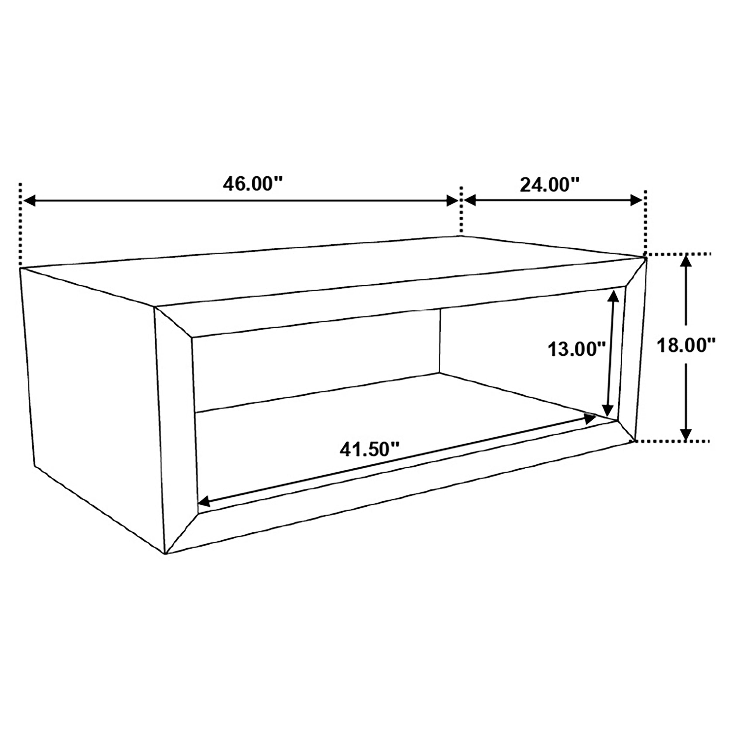 Benton Rectangular Solid Wood Coffee Table Natural-