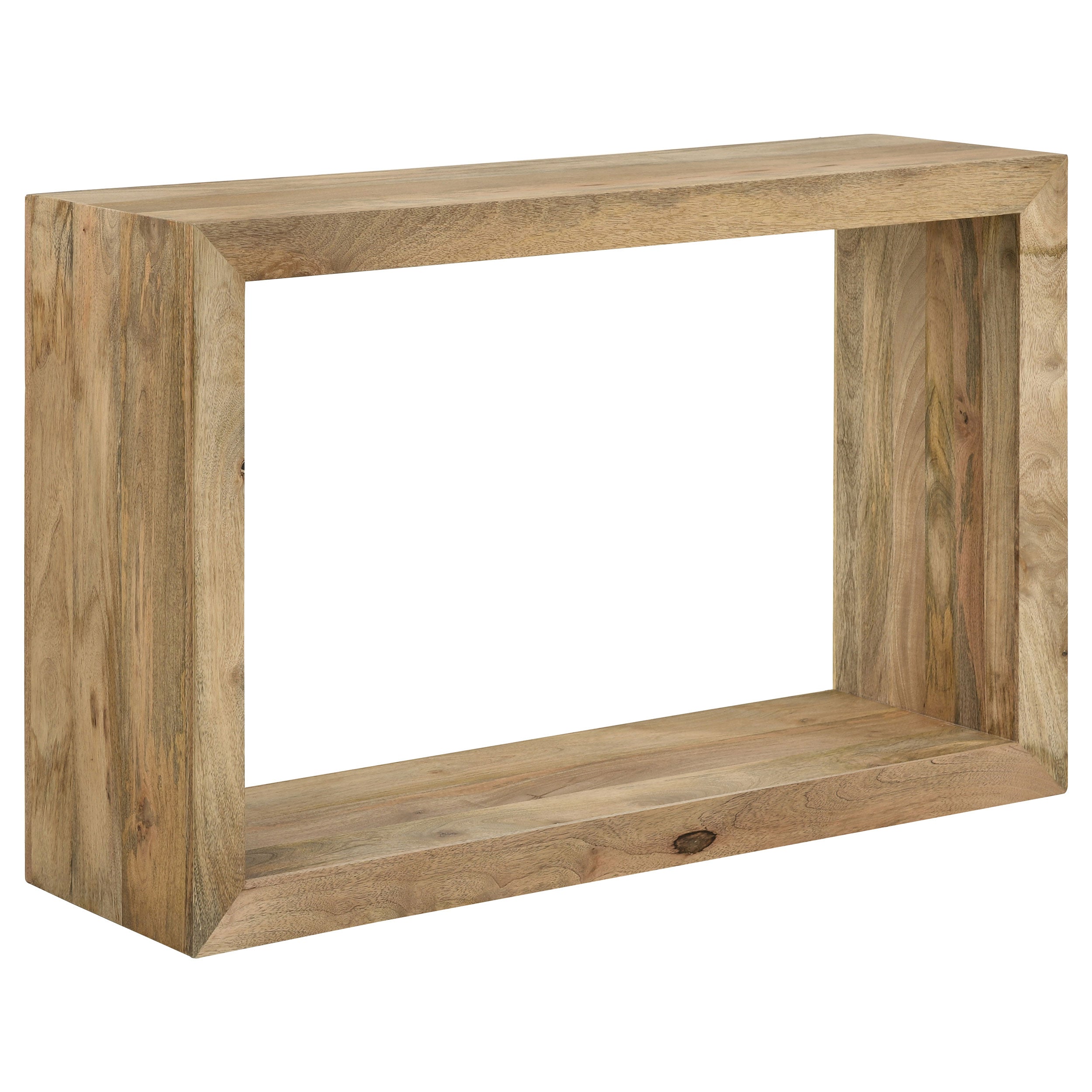 Benton Rectangular Solid Wood Sofa Console Table Natural-