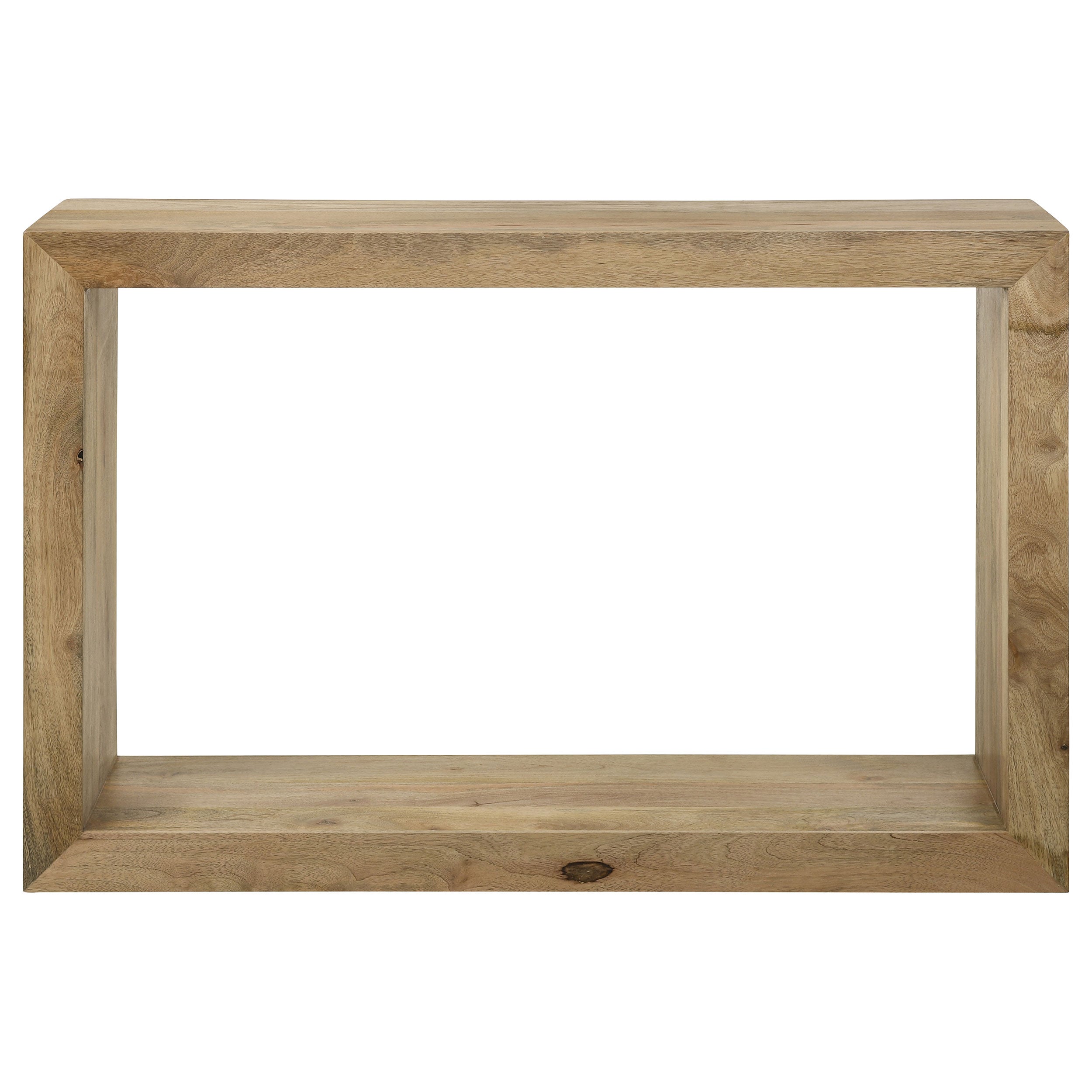 Benton Rectangular Solid Wood Sofa Console Table Natural-