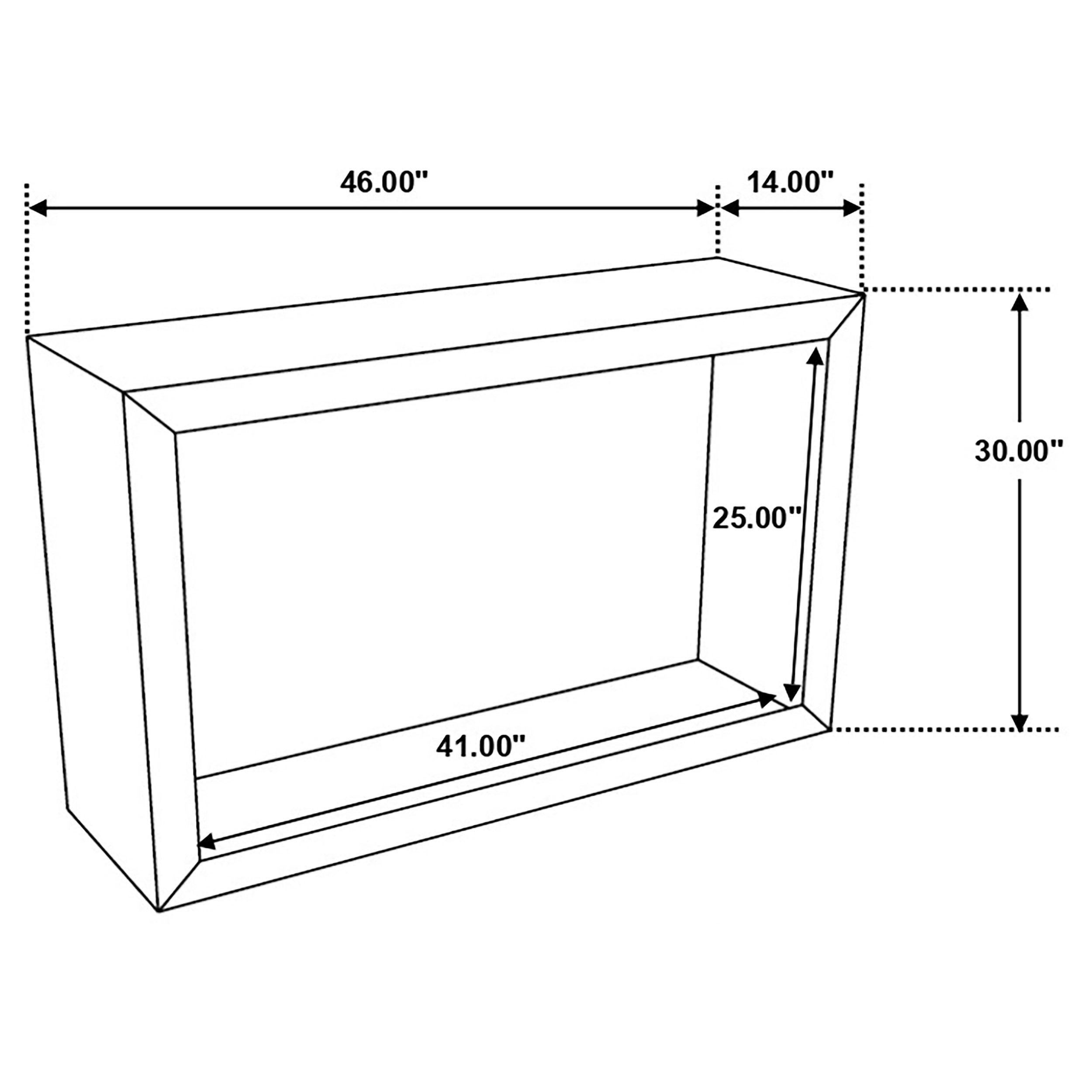 Benton Rectangular Solid Wood Sofa Console Table Natural-