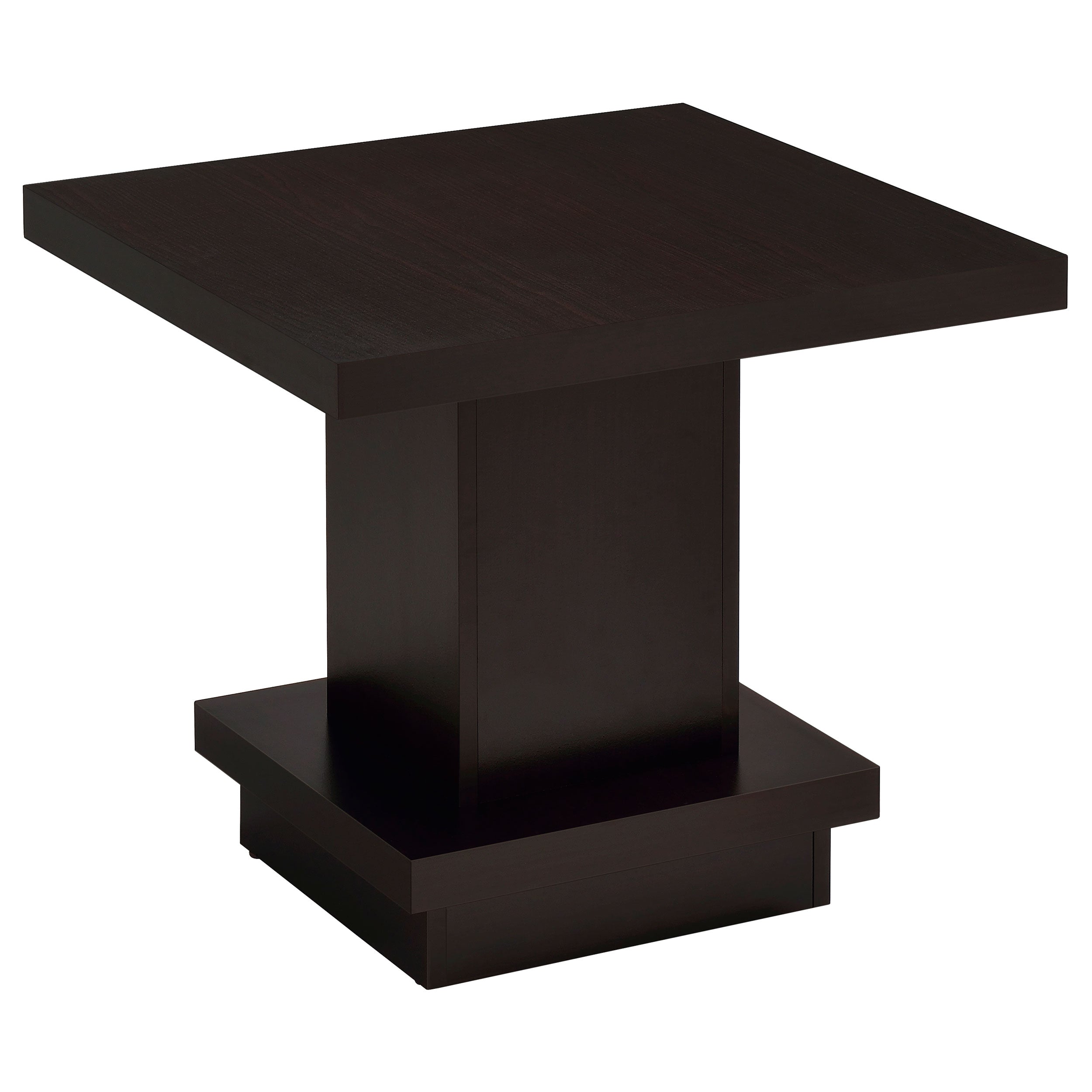 Reston Square Engineered Wood Side End Table Cappuccino-CoasterEveryday