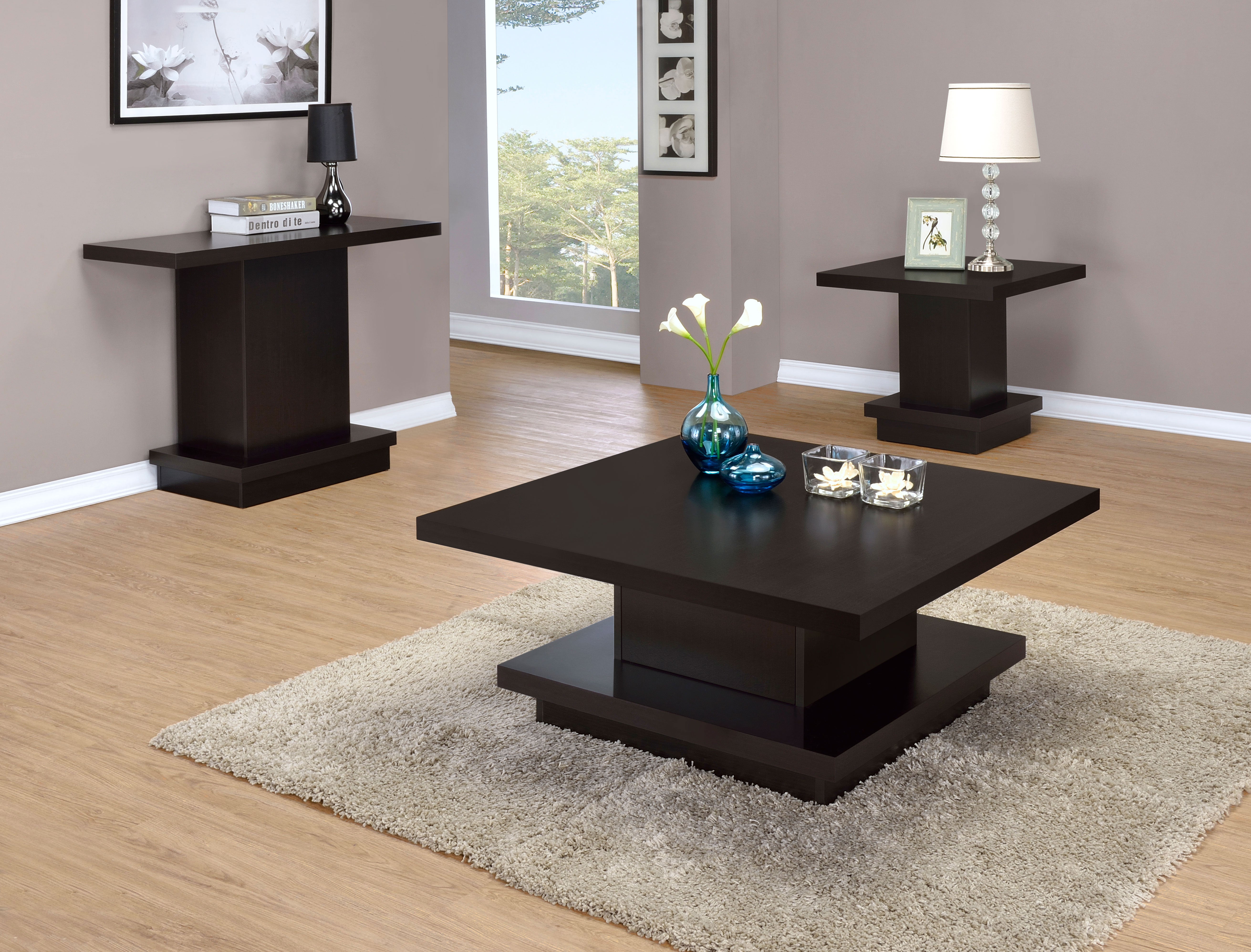 Reston Square Engineered Wood Side End Table Cappuccino-CoasterEveryday