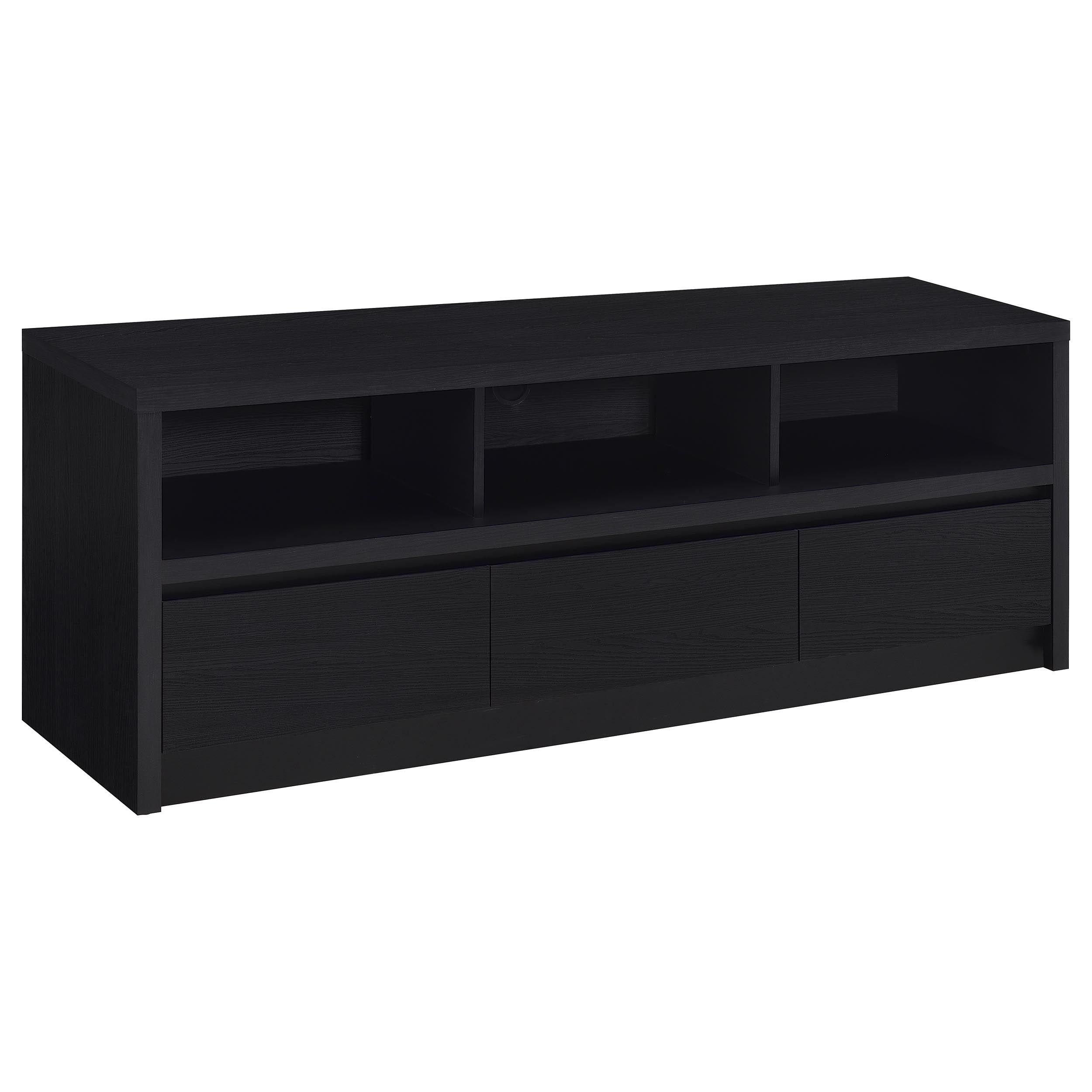 Rutland 59-inch 3-drawer TV Stand Media Console Black-