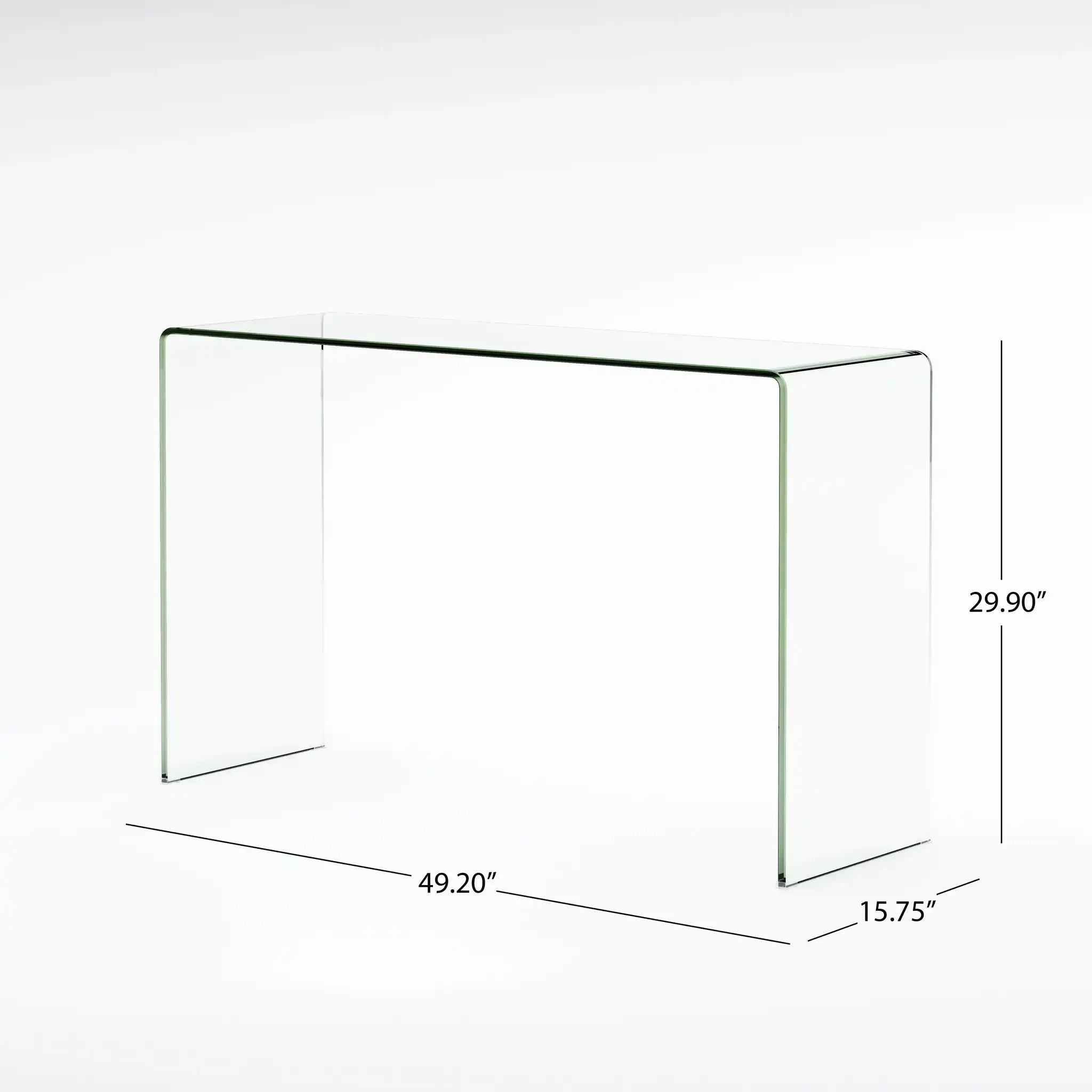 Cadyn - Tempered Glass Console Table Sleek Design - Clear