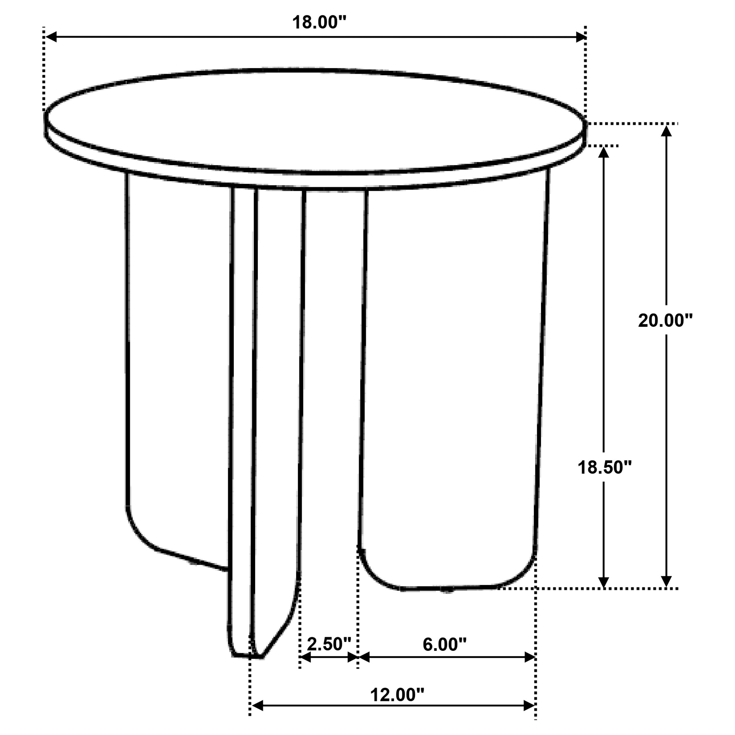 Jenna Round Marble Top Mango Wood Side End Table Brown-