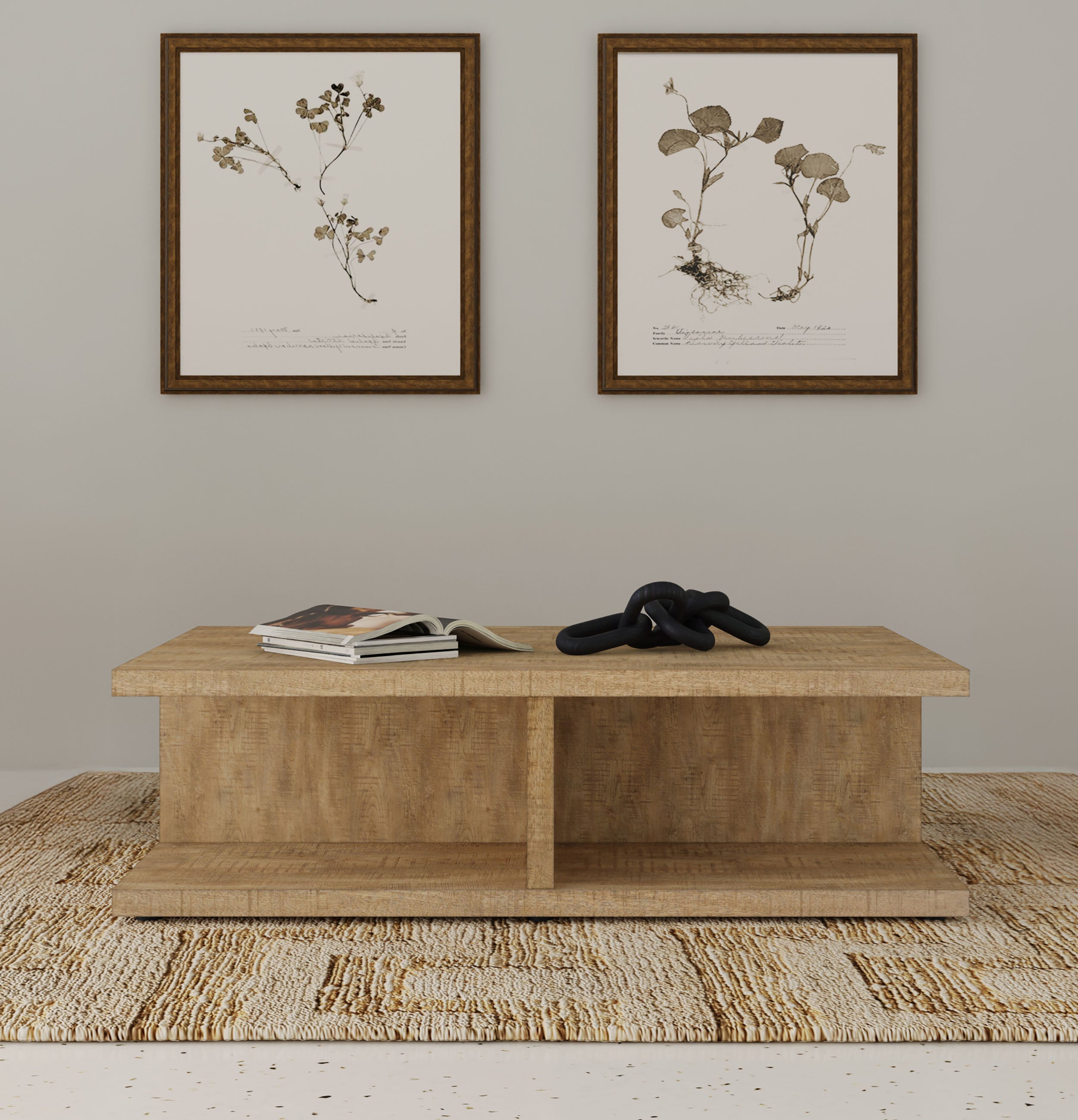 Cortona Square Engineered Wood Cocktail Coffee Table Mango-