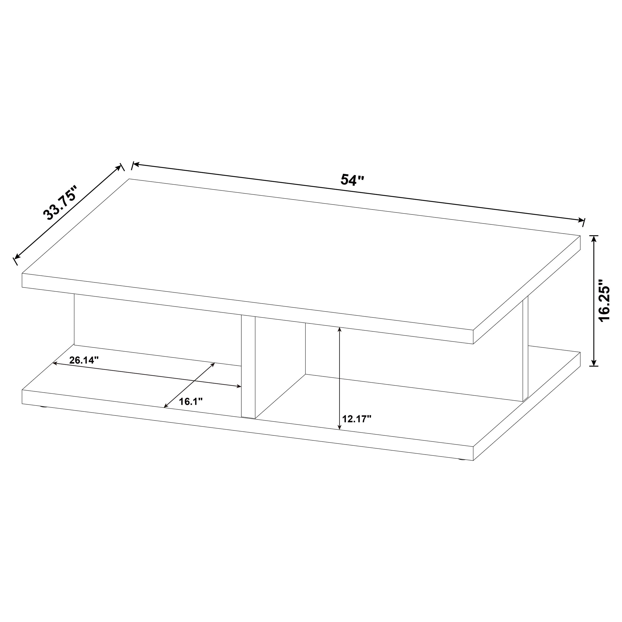 Cortona Square Engineered Wood Cocktail Coffee Table Mango-