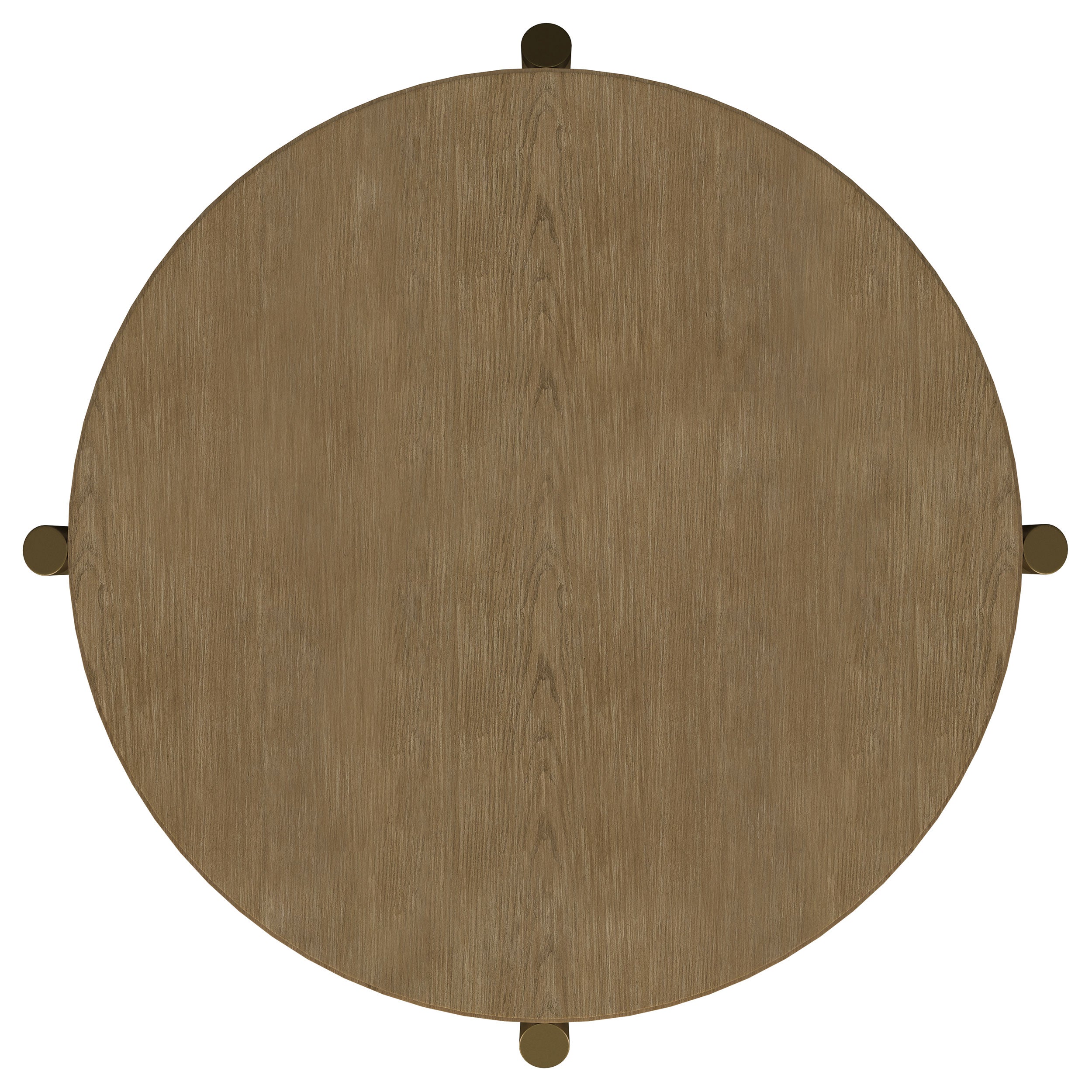 Arini Round End Side Table With Storage Shelf Sand Wash-