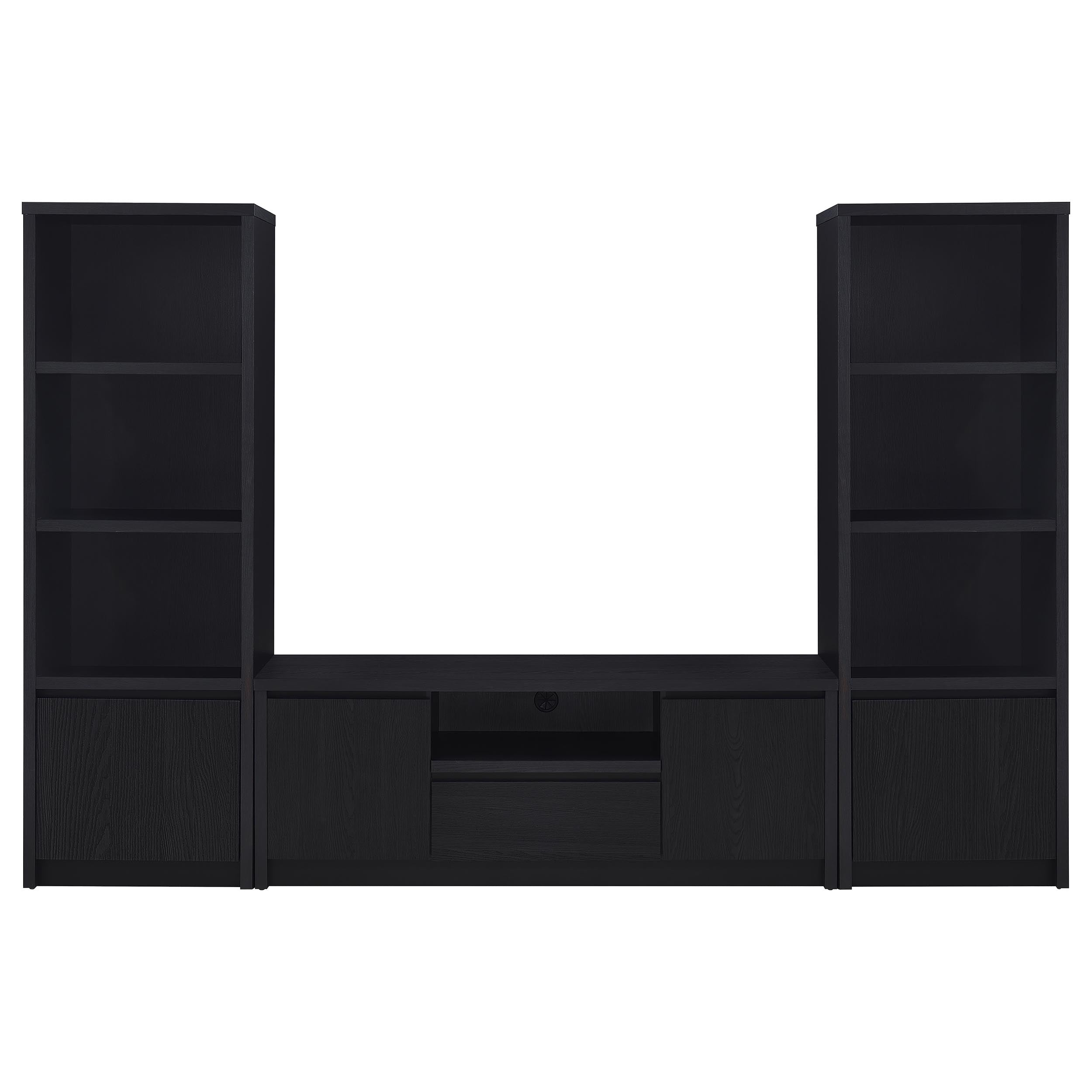 Winfield 3-piece Entertainment Center 60-inch TV Stand Black-