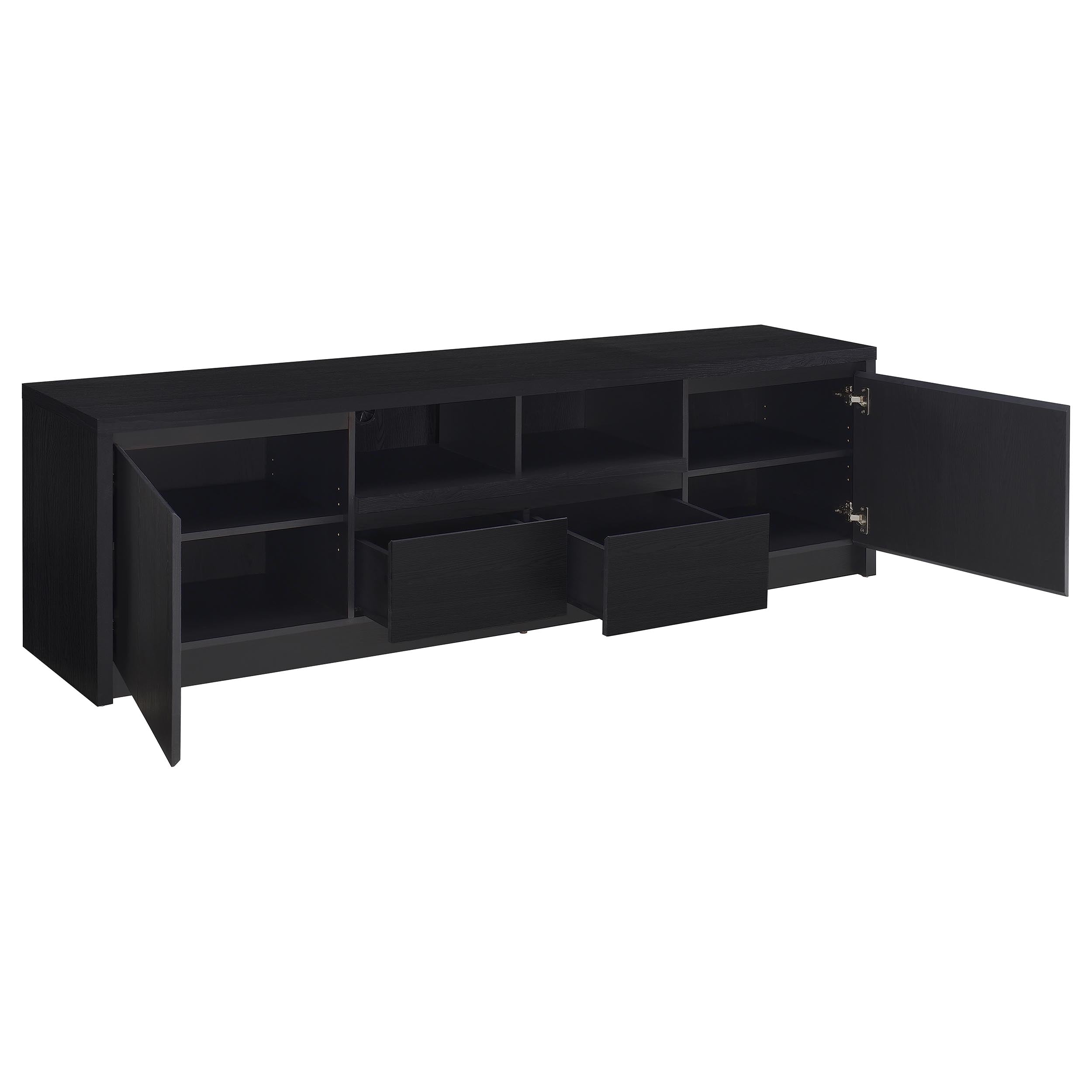 Winfield 78-inch 2-door TV Stand Media Console Black-