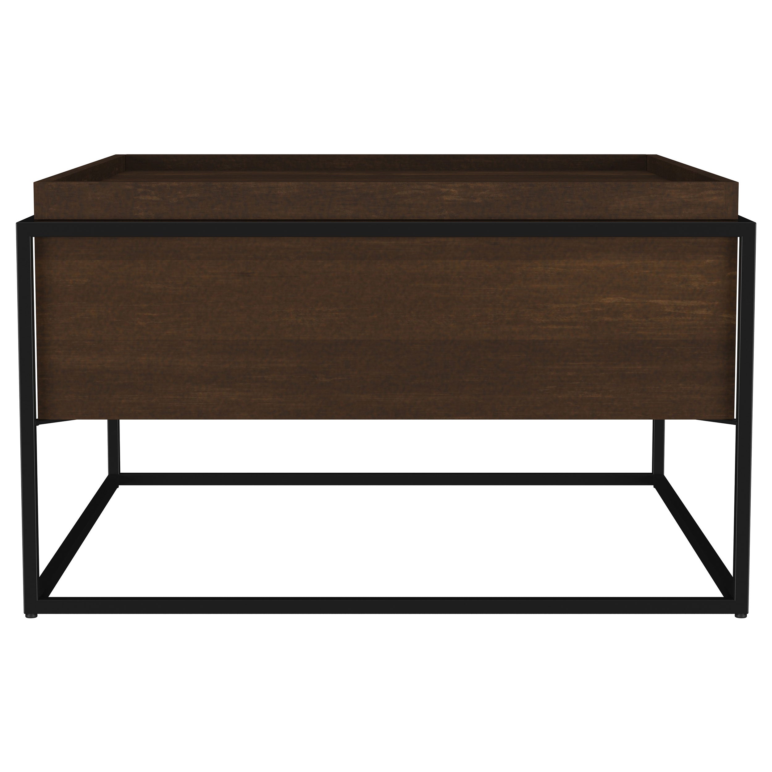 Fulton 30-inch Square Mango Wood Coffee Table Dark Brown-