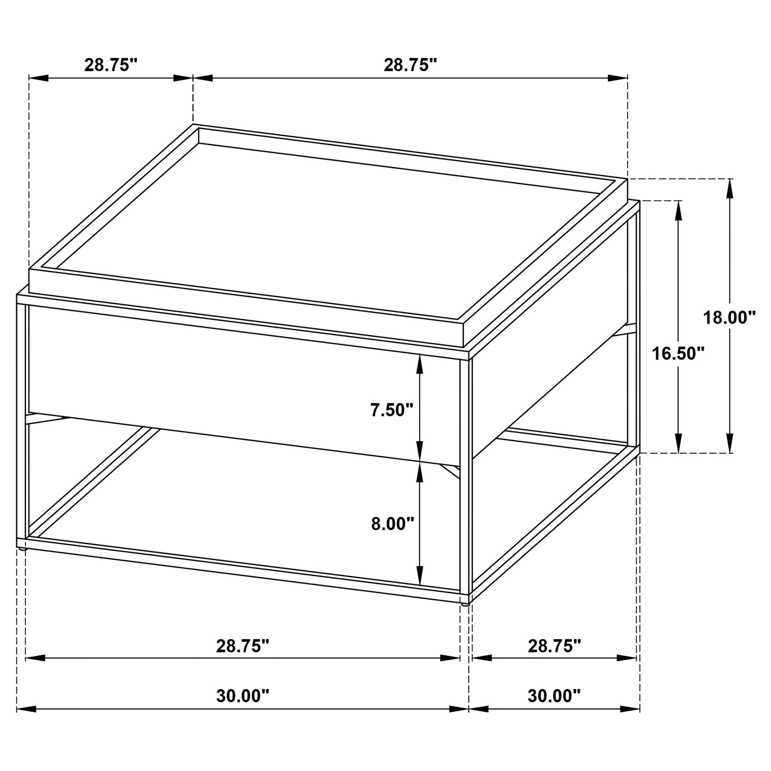 Fulton 30-inch Square Mango Wood Coffee Table Dark Brown-
