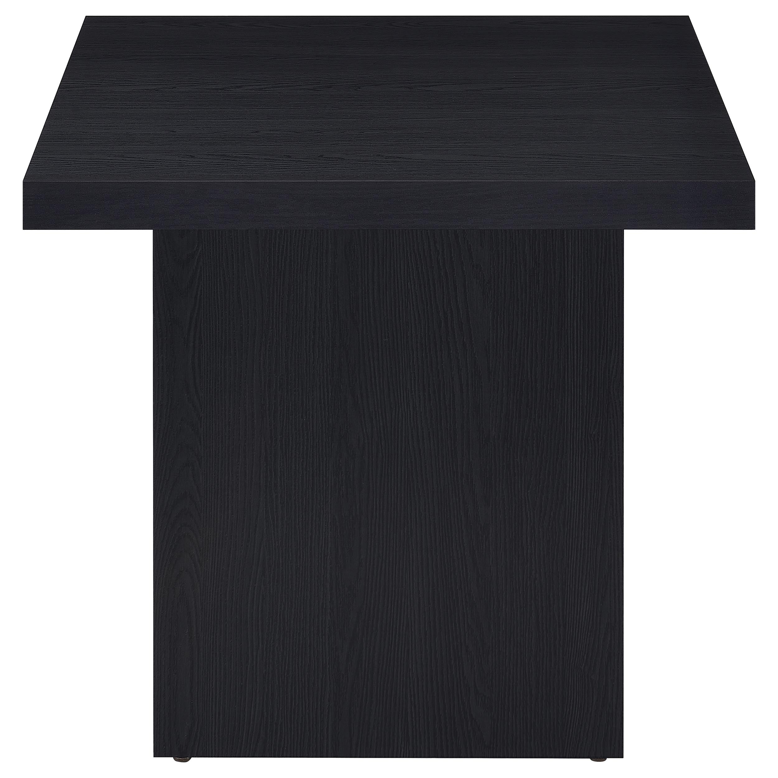 Max Square Engineered Laminate End Side Table Black-