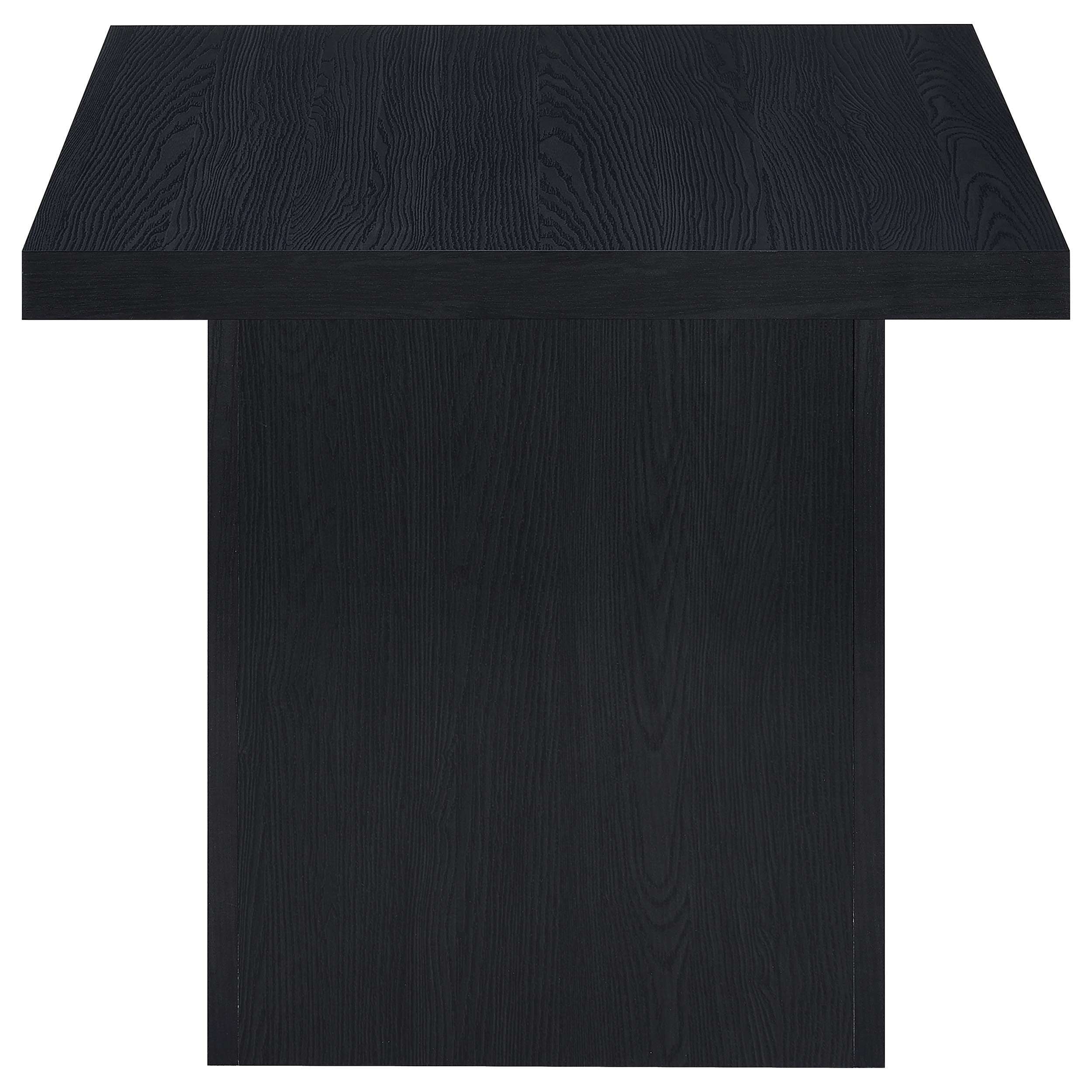 Max Square Engineered Laminate End Side Table Black-