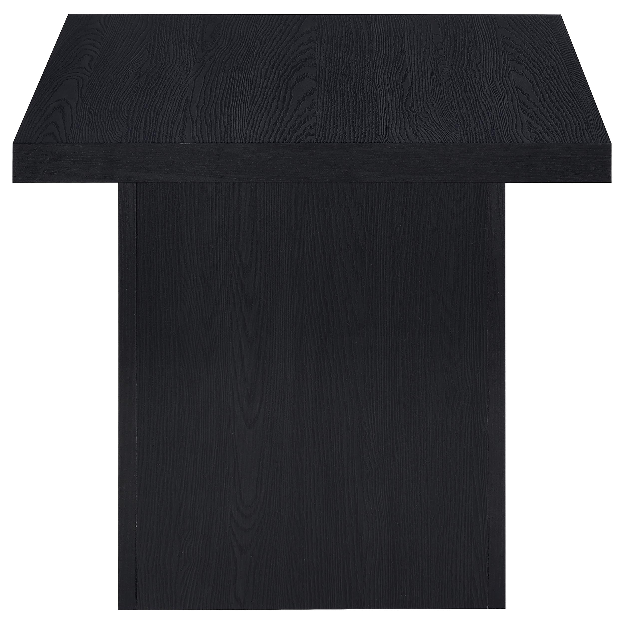 Max Square Engineered Laminate End Side Table Black-