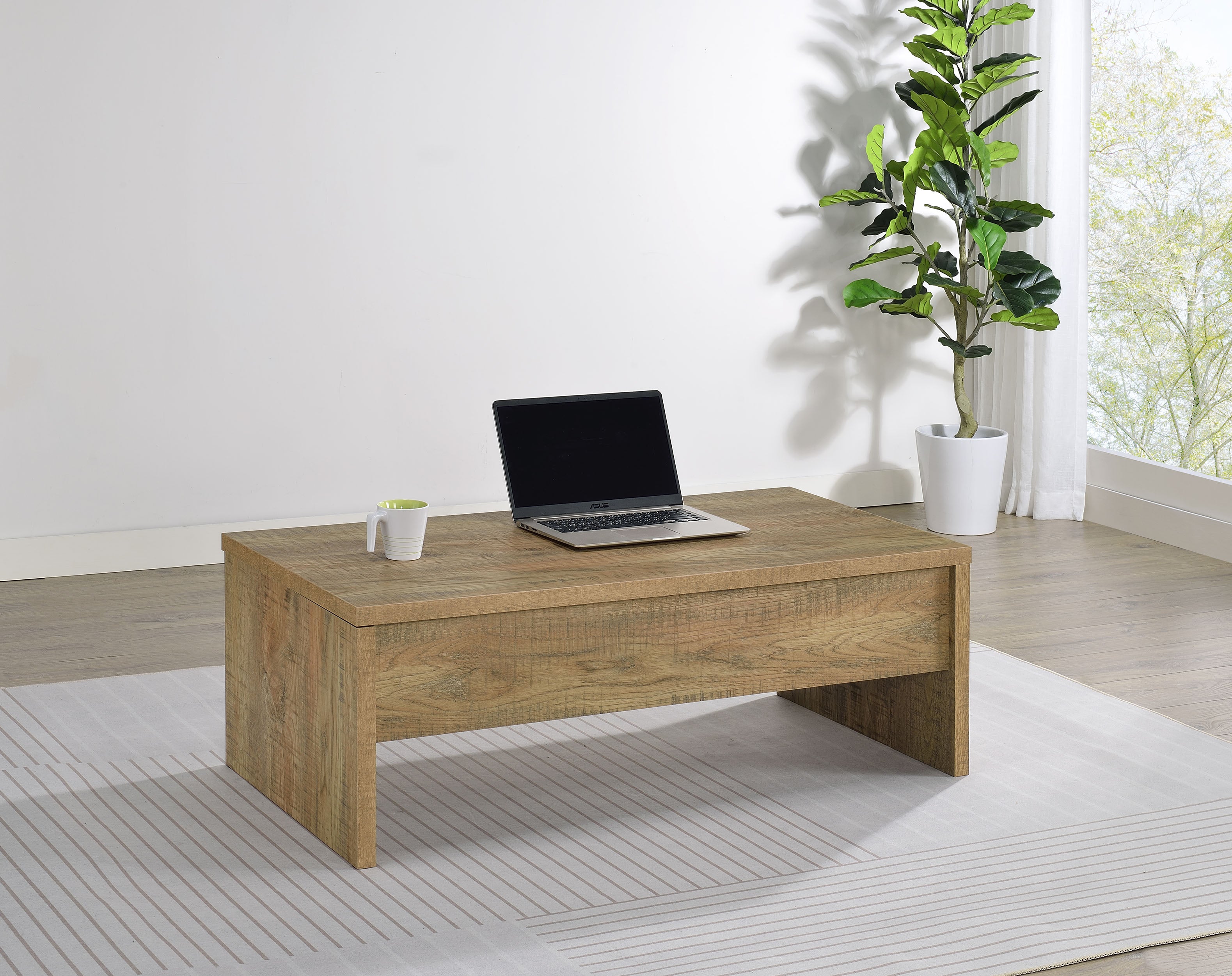 Canoga Engineered Wood Lift Top Cocktail Coffee Table Mango-