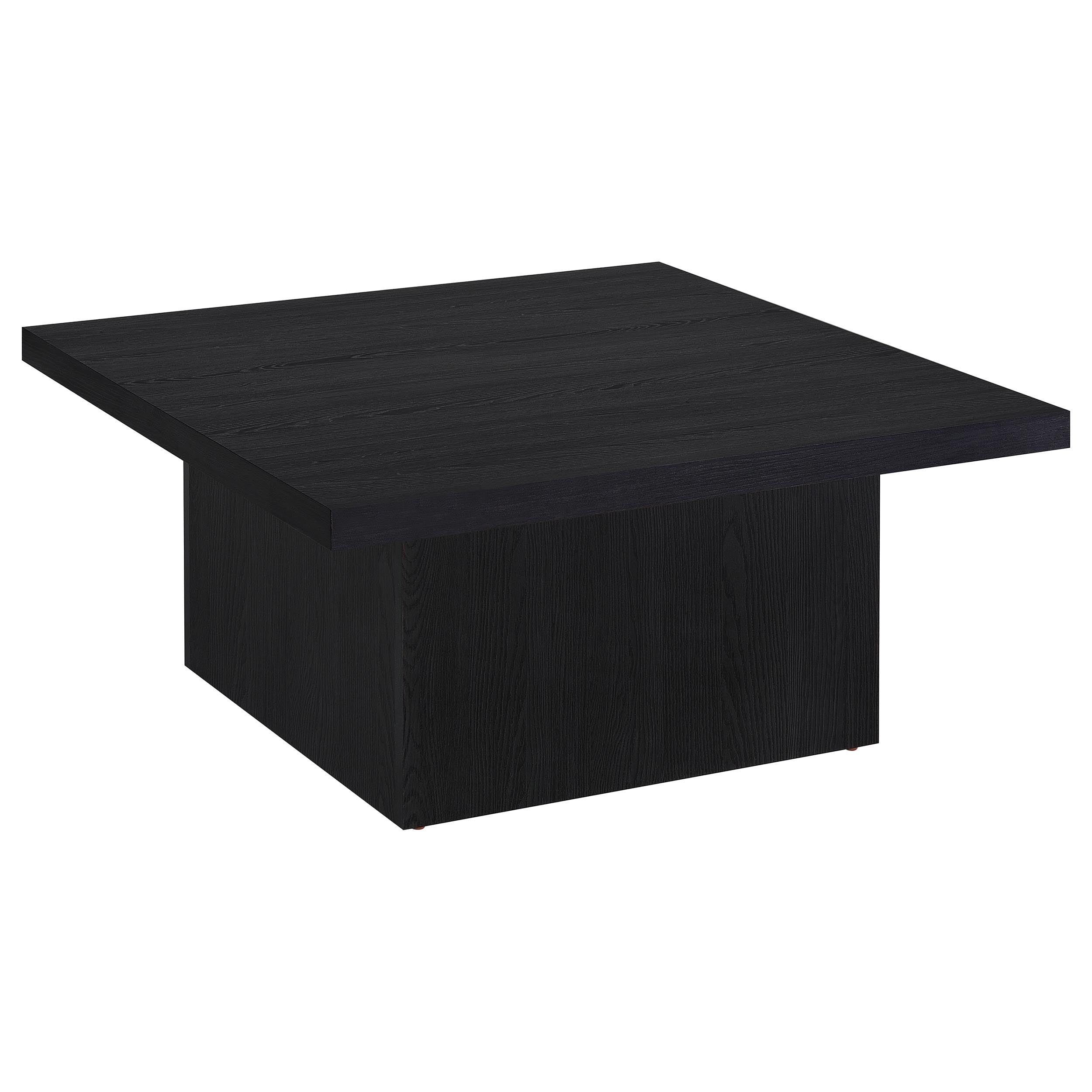 Devar Square Engineered Wood Cocktail Coffee Table Black-