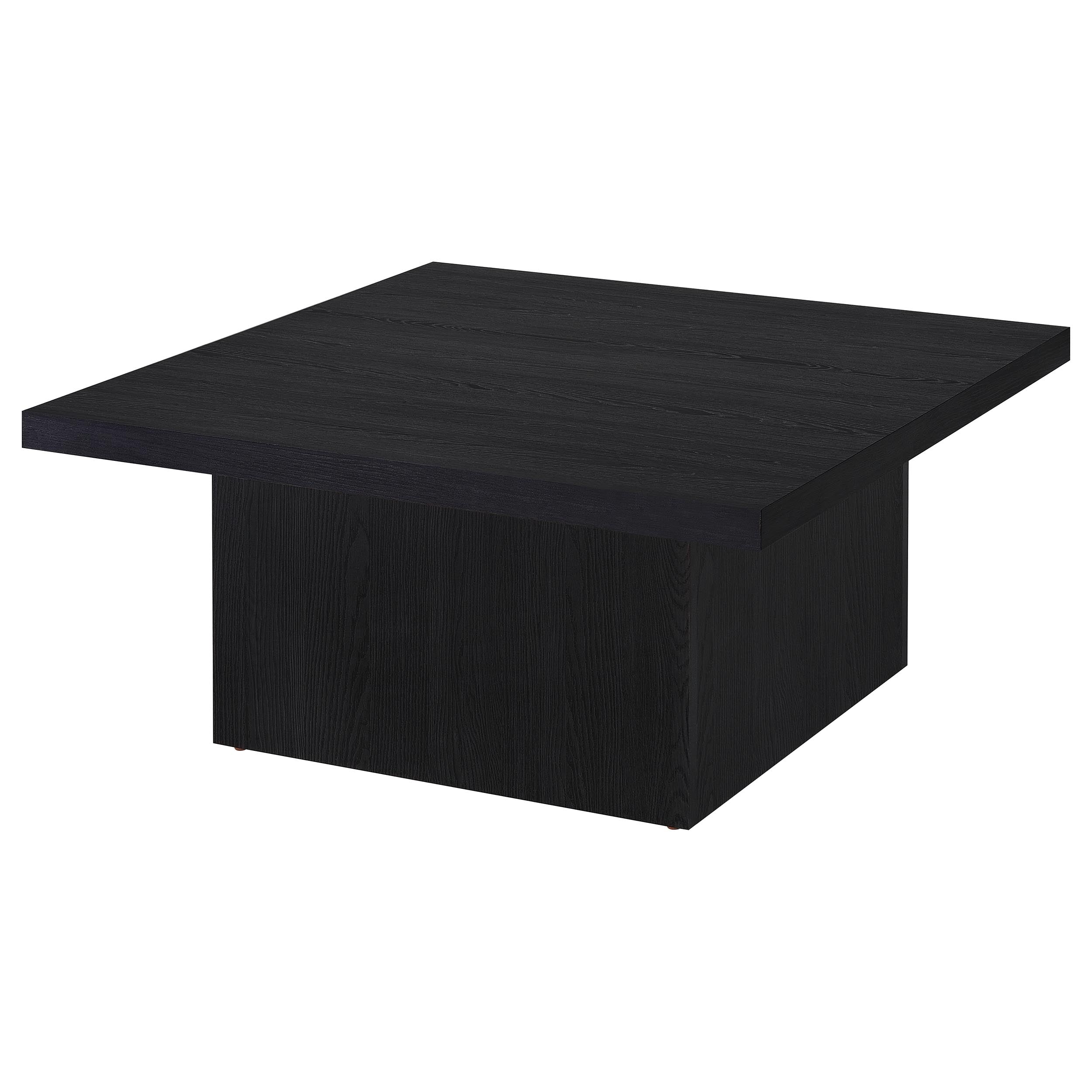 Devar Square Engineered Wood Cocktail Coffee Table Black-
