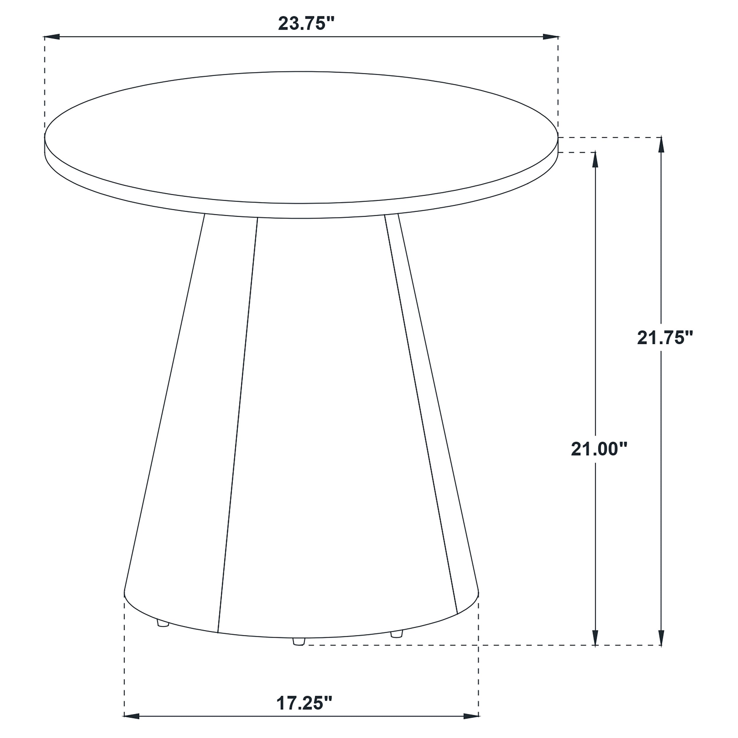 Franklin Round Wood Pedestal Side End Table Dark Brown-