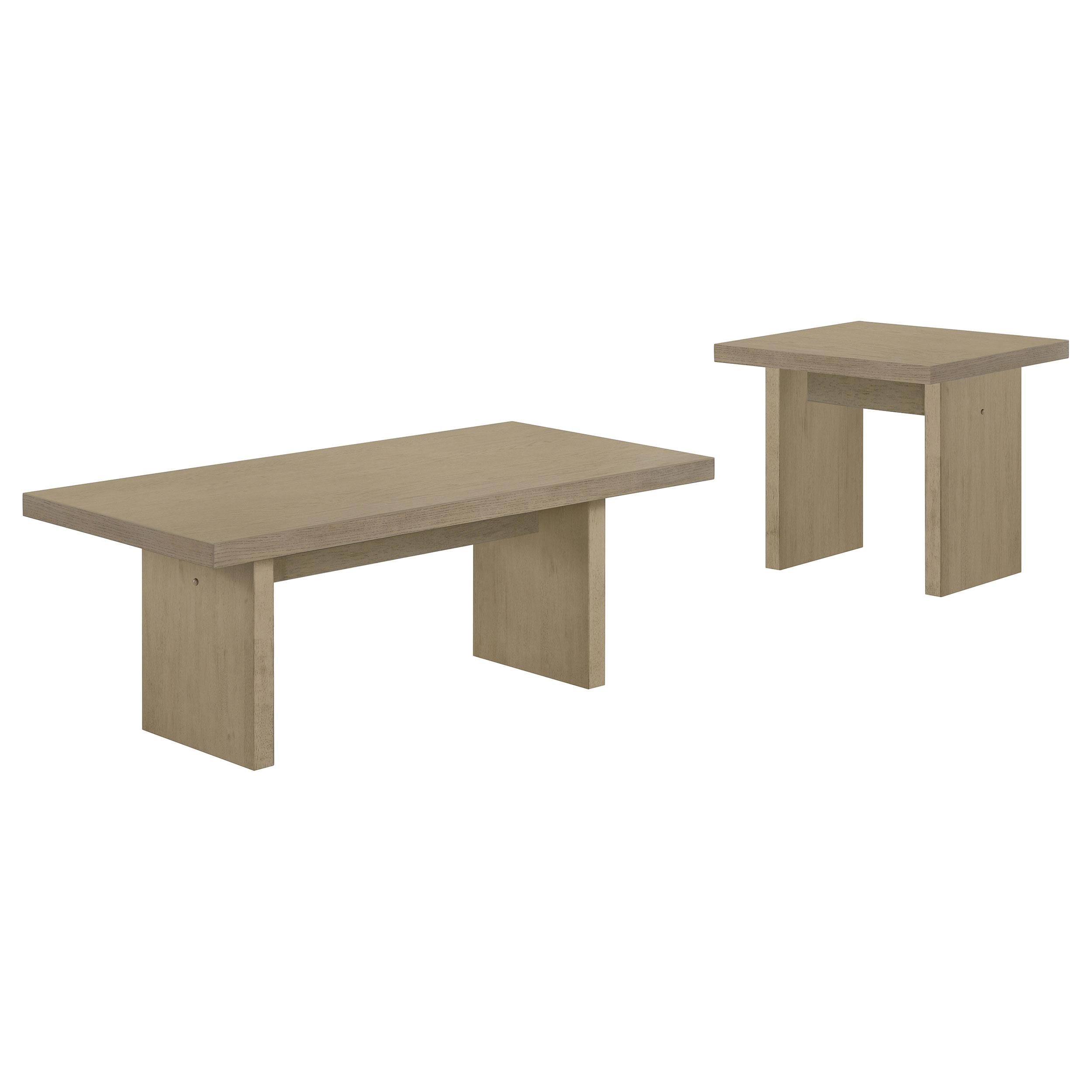 Decker 47-Inch Rectangular Cocktail Coffee Table Natural Oak-