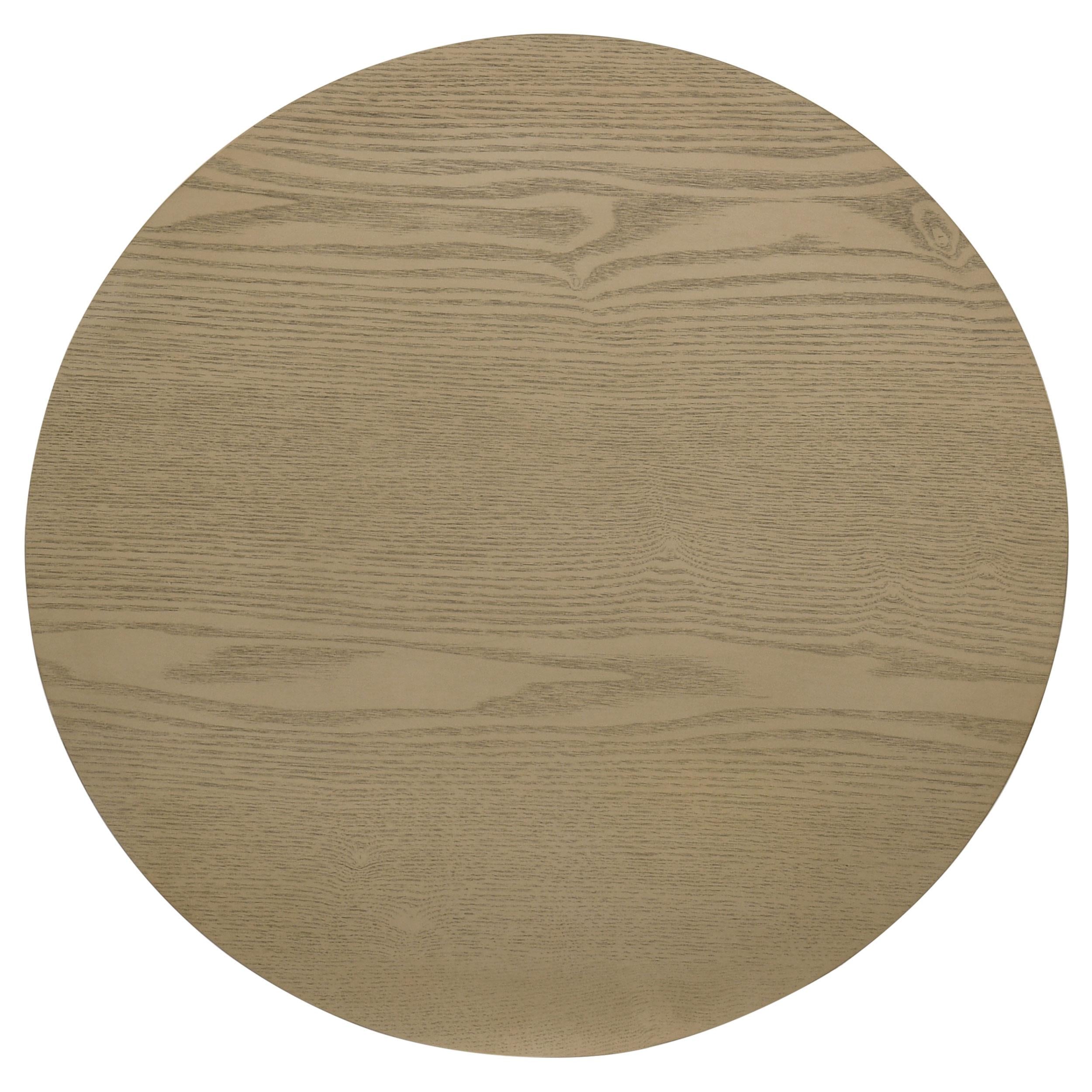 Hamlyn Round Fluted Occasional Side End Table Natural Oak-