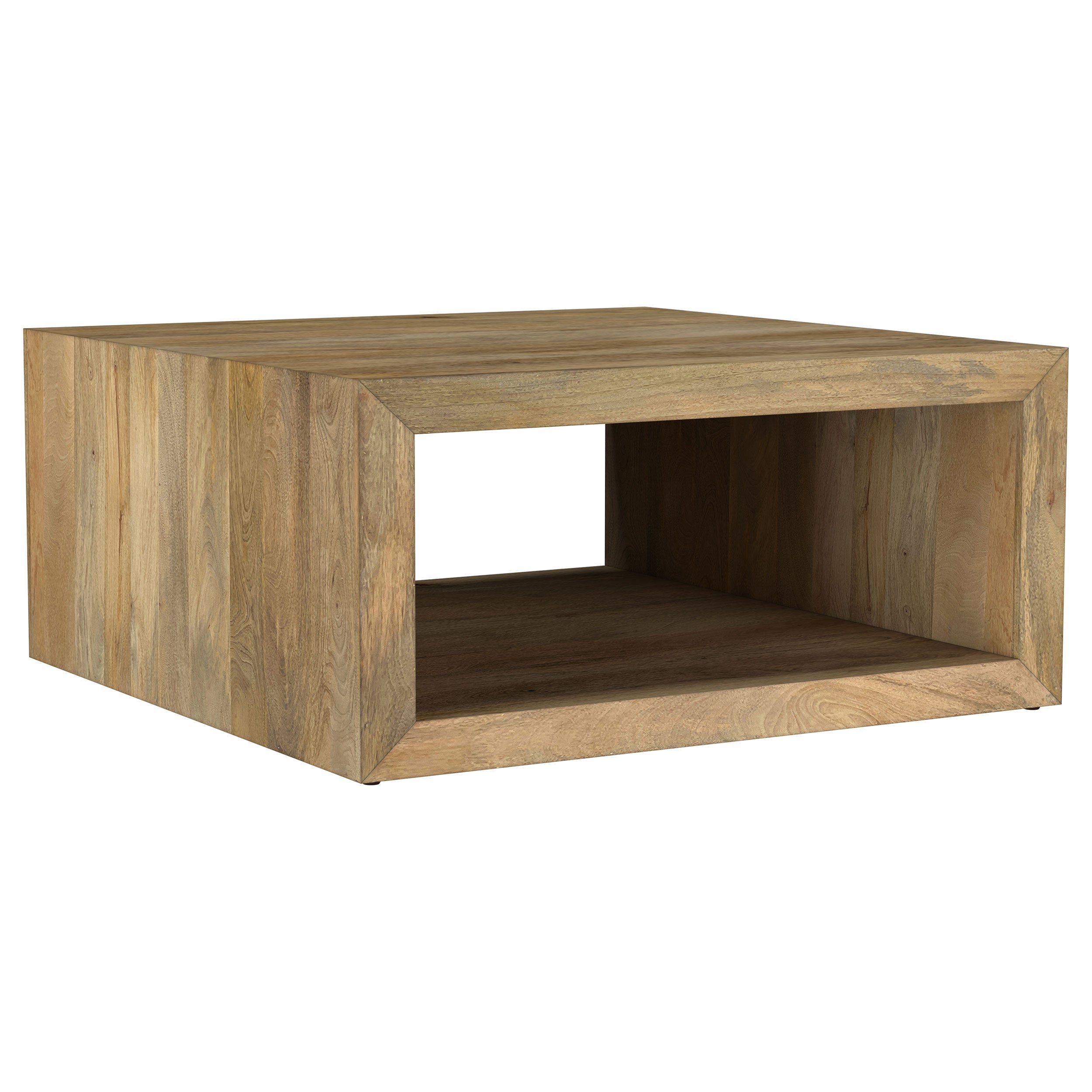 Benton Square Solid Mango Wood Coffee Table Natural-