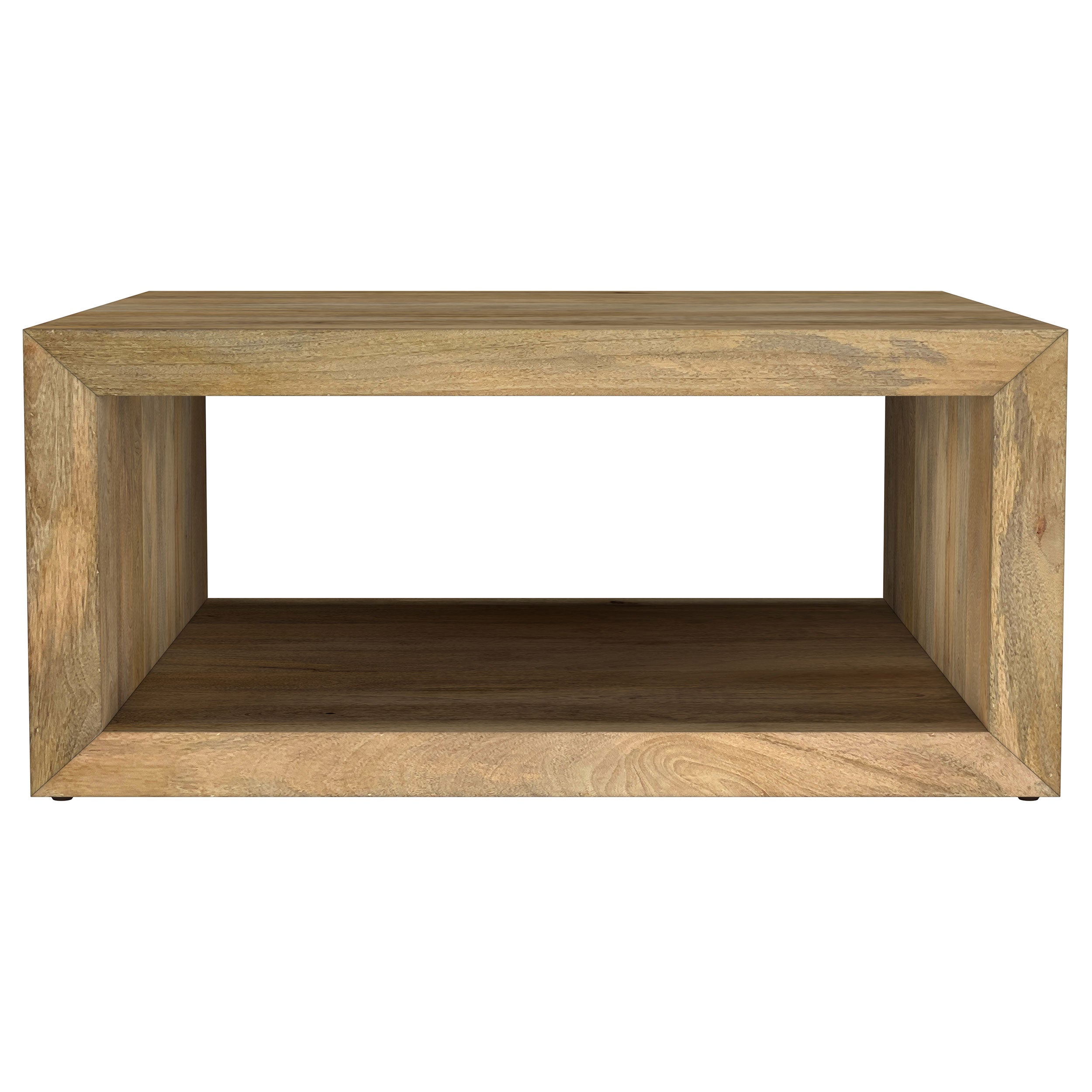 Benton Square Solid Mango Wood Coffee Table Natural-