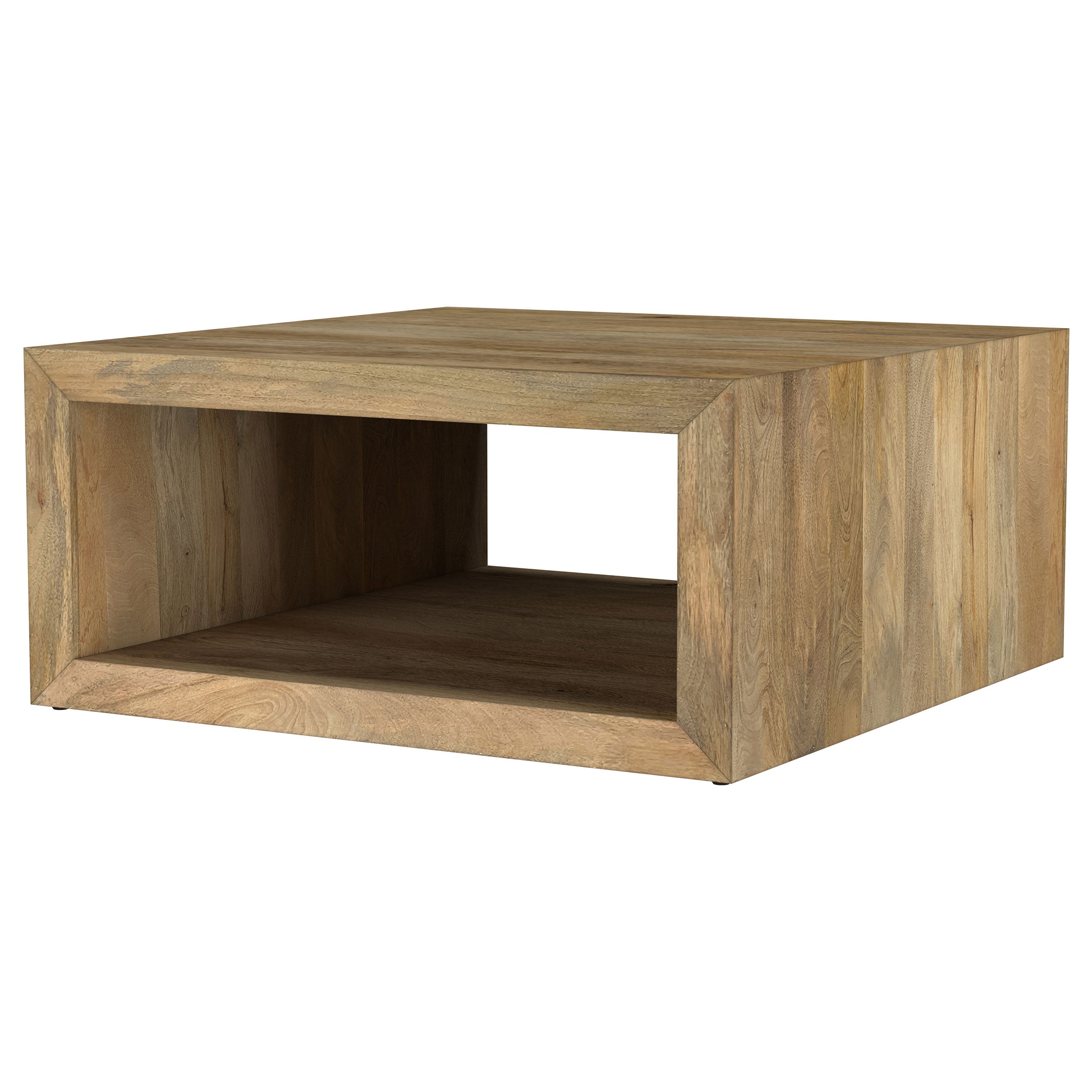 Benton Square Solid Mango Wood Coffee Table Natural-
