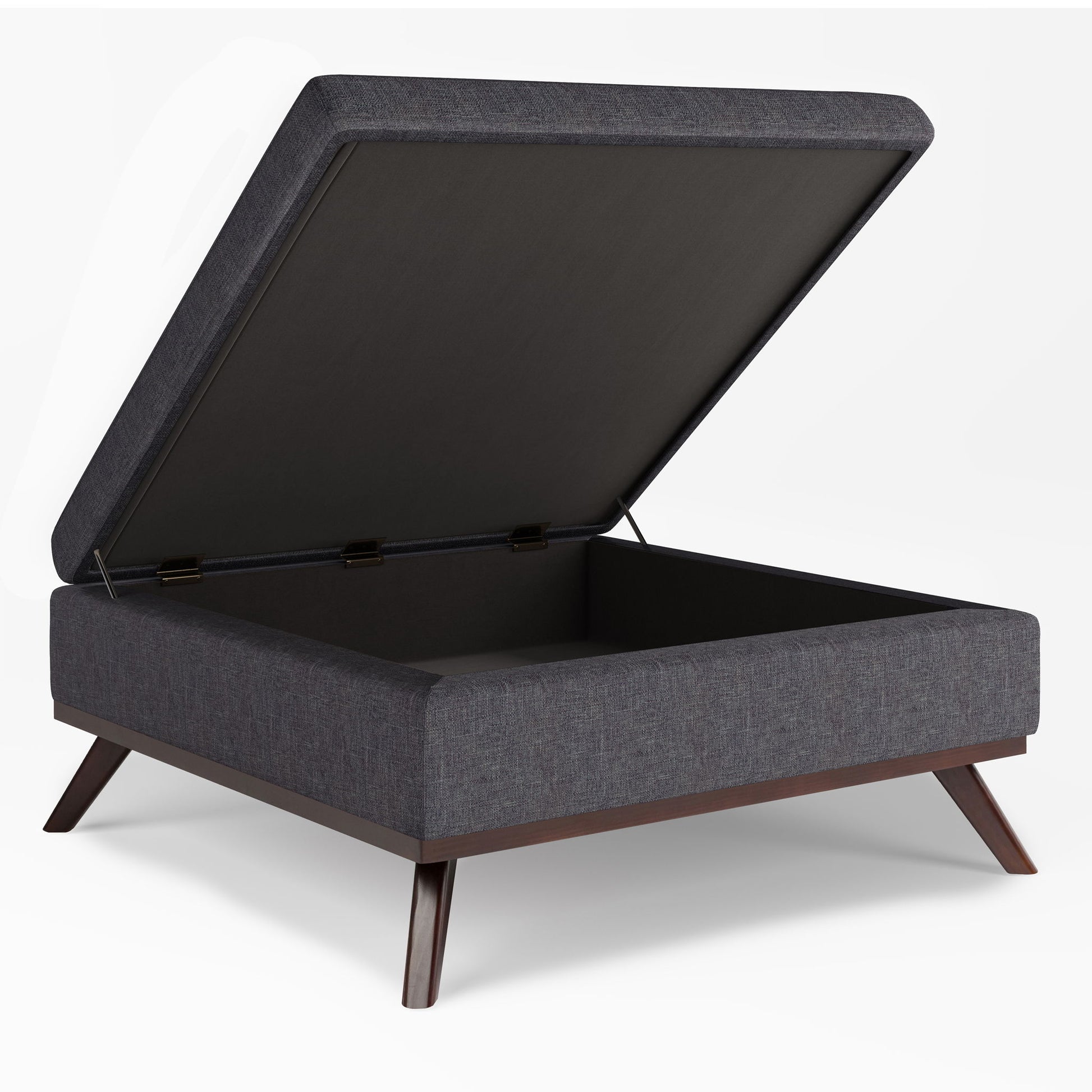 Owen - Square Coffee Table Storage Ottoman - Slate Gray - Best Buy Furniture