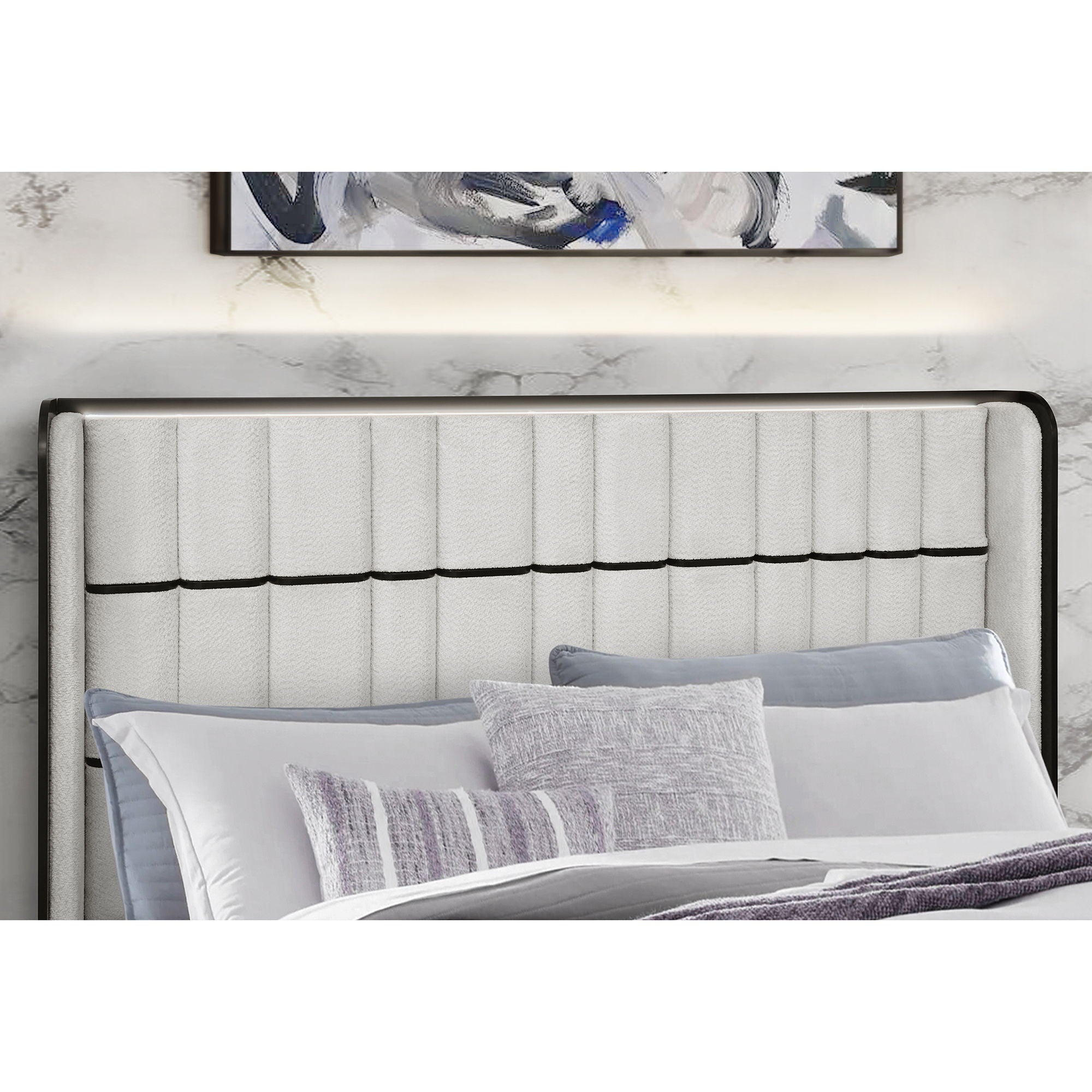 Isaiah - Bed With TV Lift-LED Speakers And Fireplace