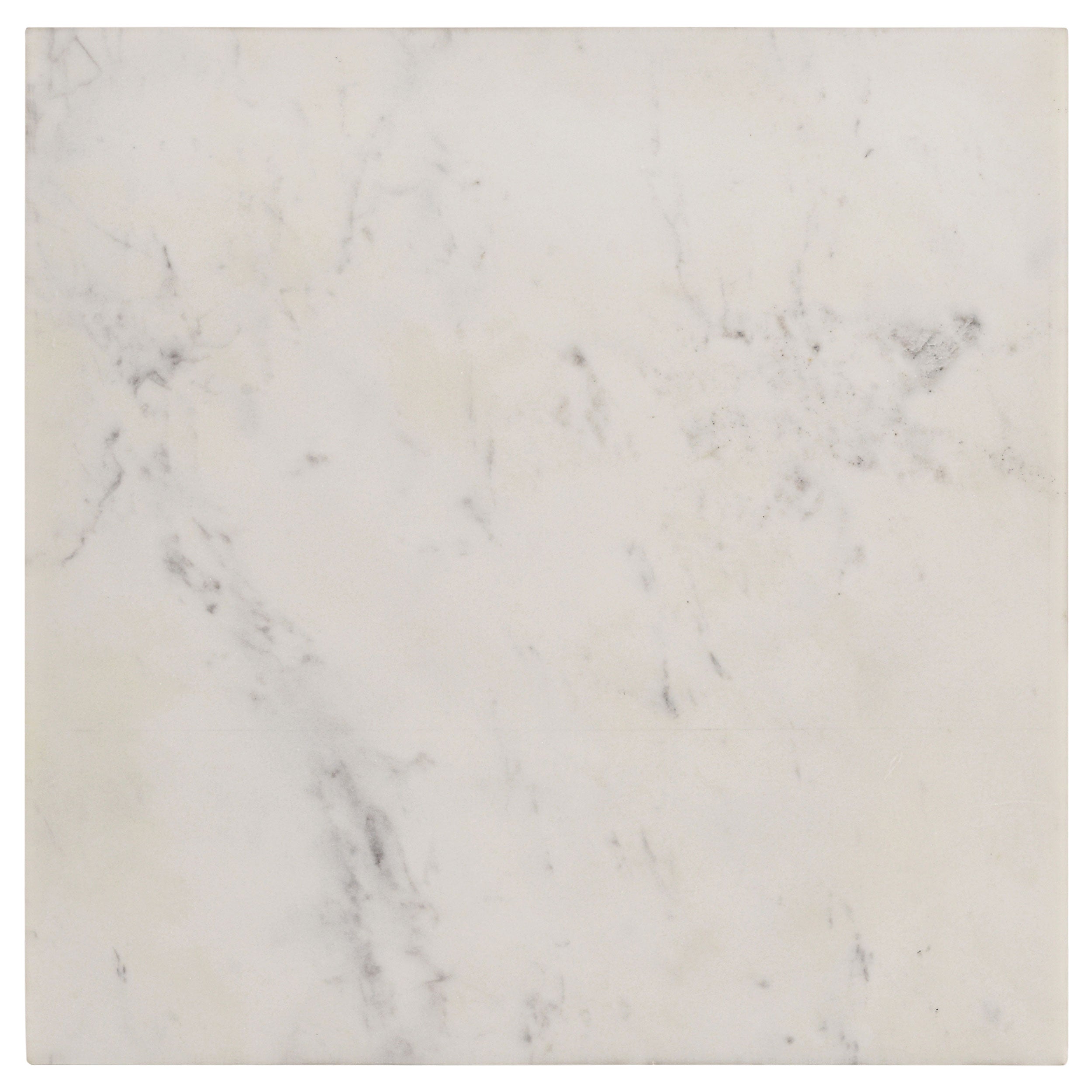 Tobin Square Marble Top End Table White and Black-