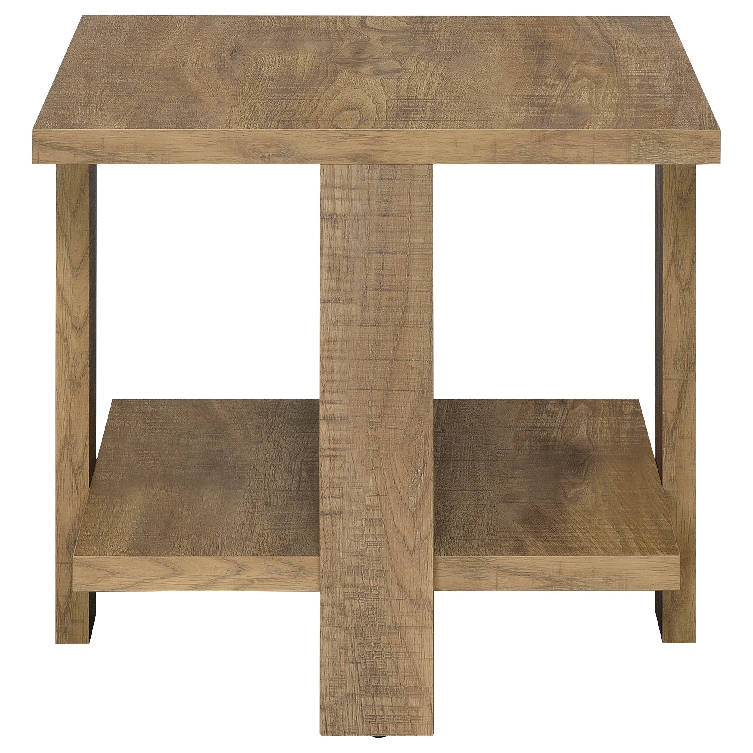 Dawn Square Engineered Wood End Table Mango Brown-