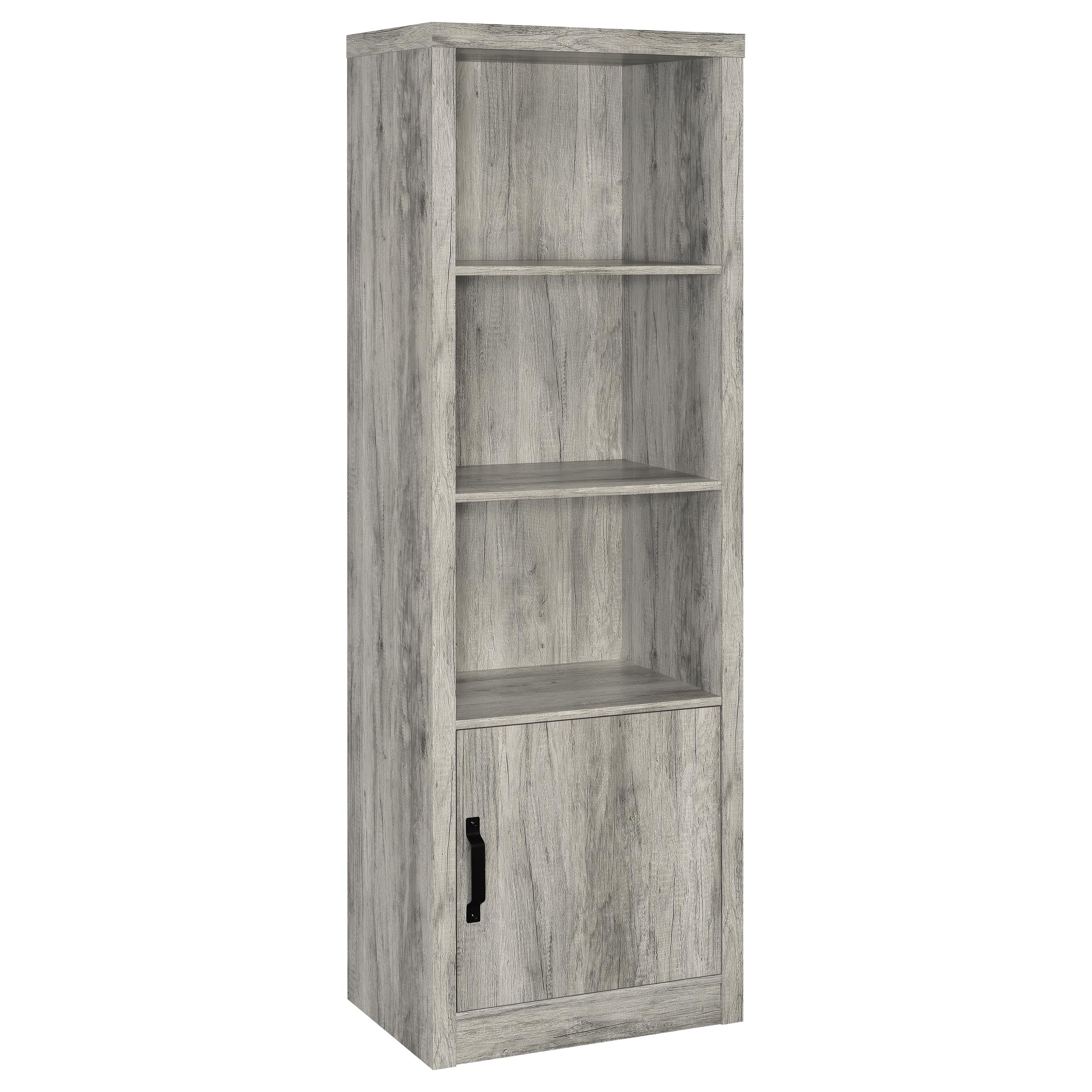 Burke 4-shelf Engineered Wood Media Tower Grey Driftwood-