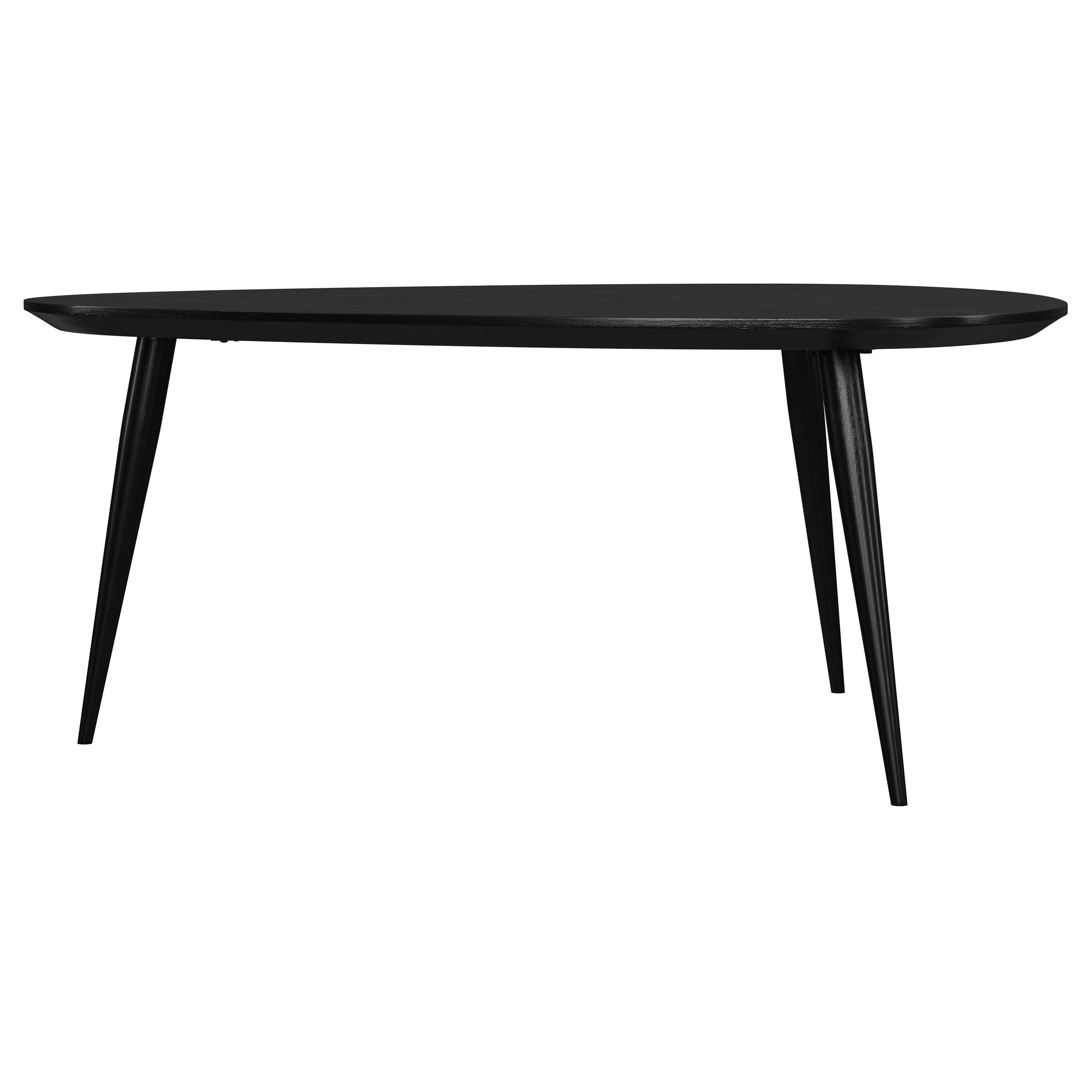 Odessa Triangular Solid Wood Coffee Table Black-