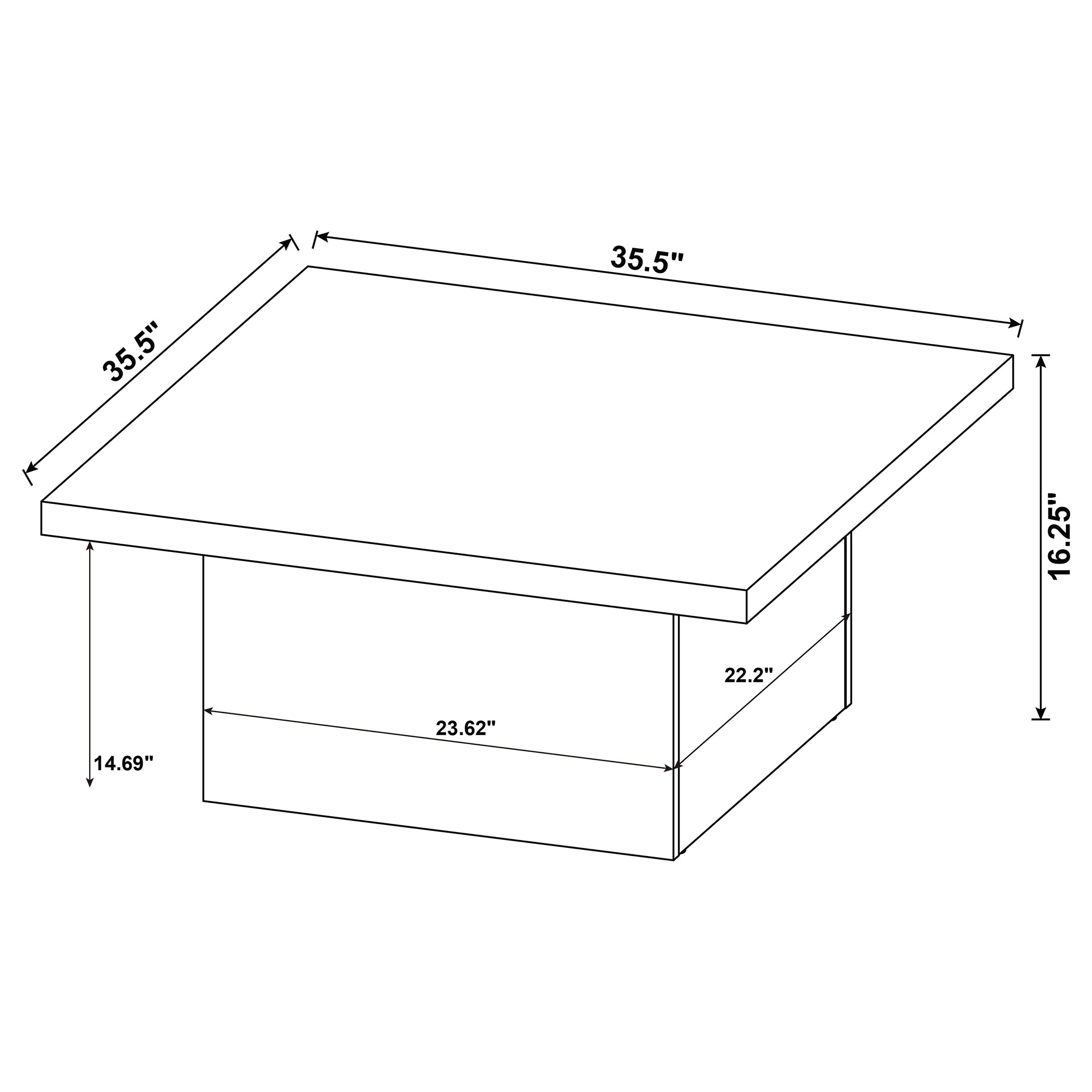 Devar Square Engineered Wood Coffee Table Mango Brown-