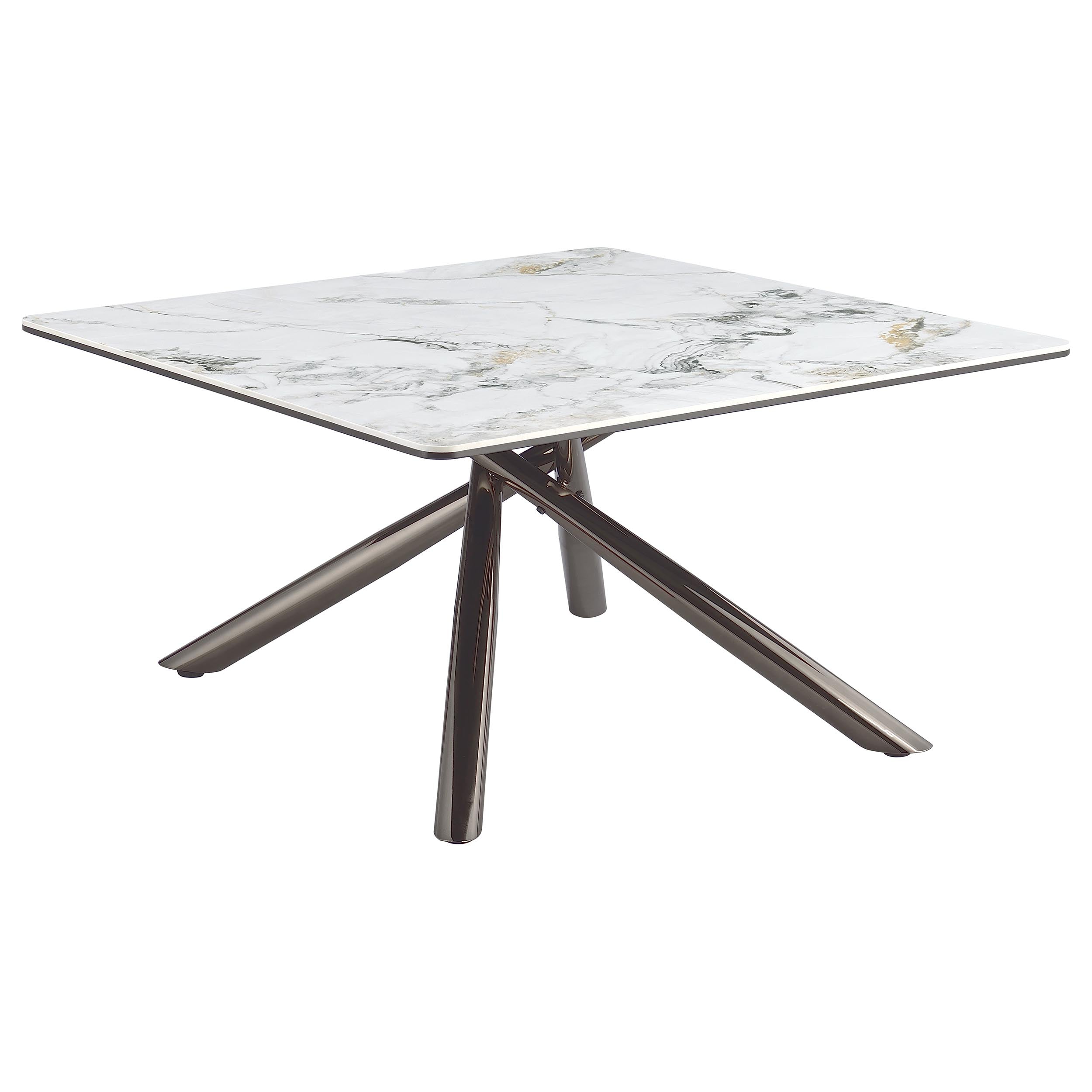 Carvell Square Sintered Stone Top Coffee Table Mirage White-