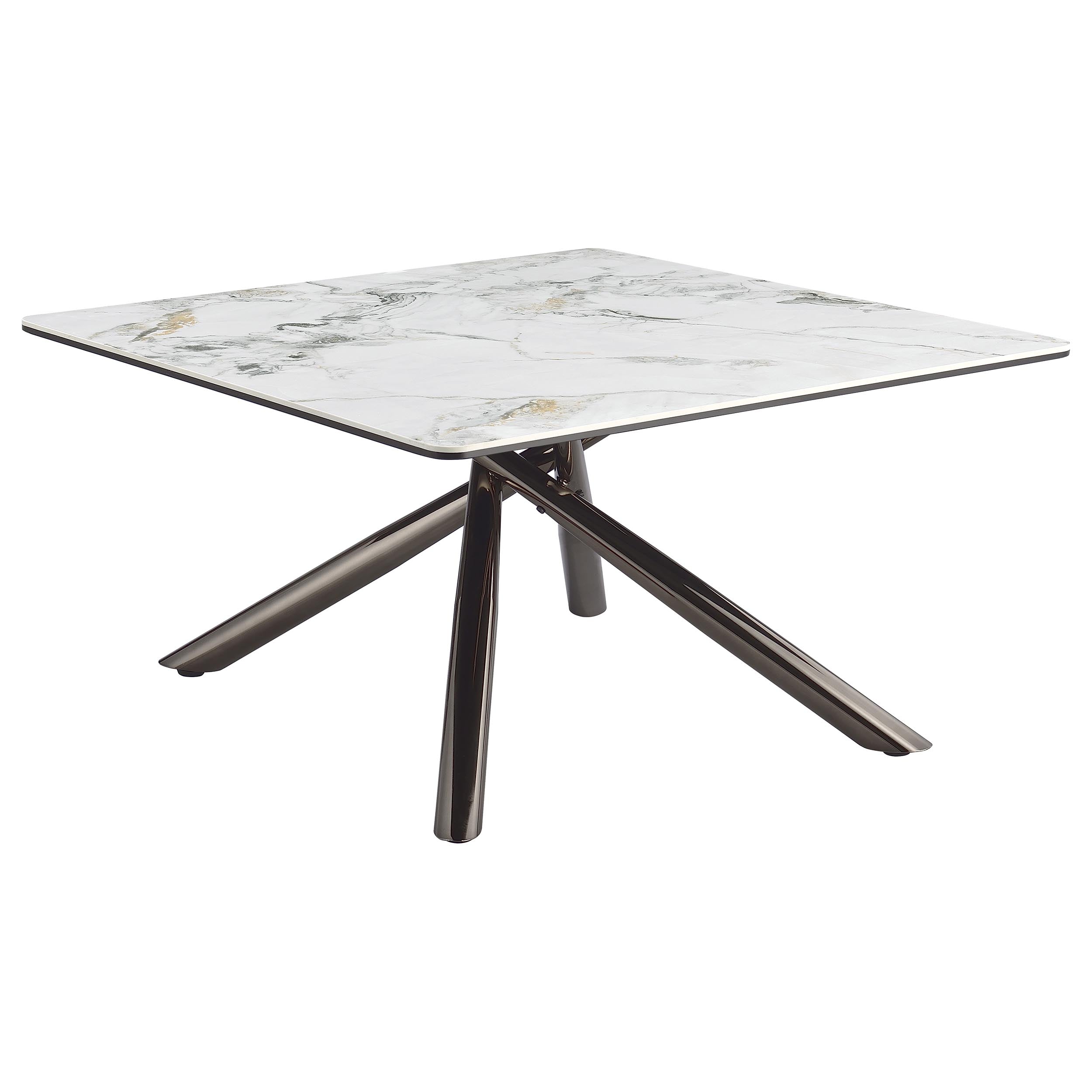 Carvell Square Sintered Stone Top Coffee Table Mirage White-