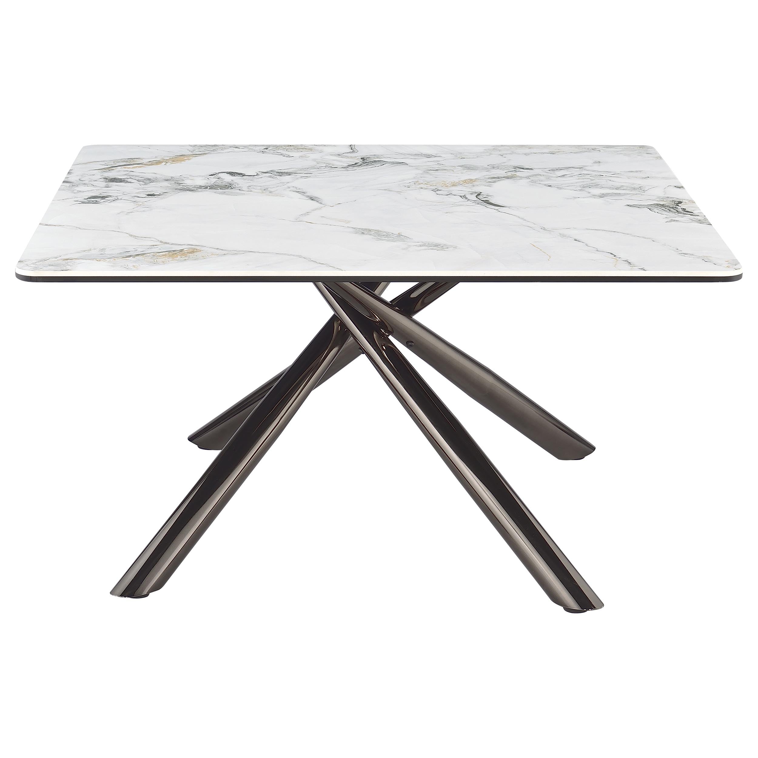 Carvell Square Sintered Stone Top Coffee Table Mirage White-