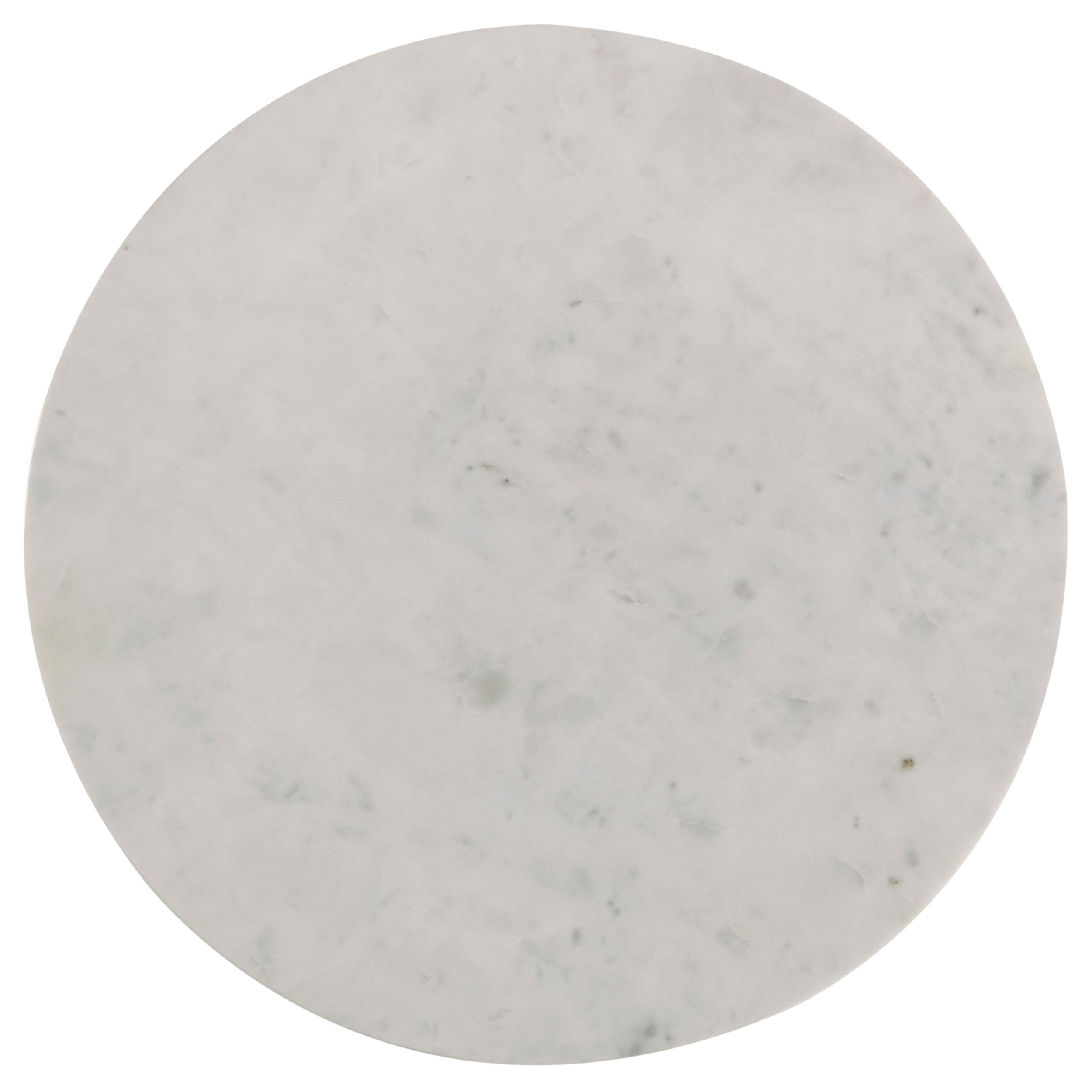 Astoria Round Genuine Marble Side End Table White-