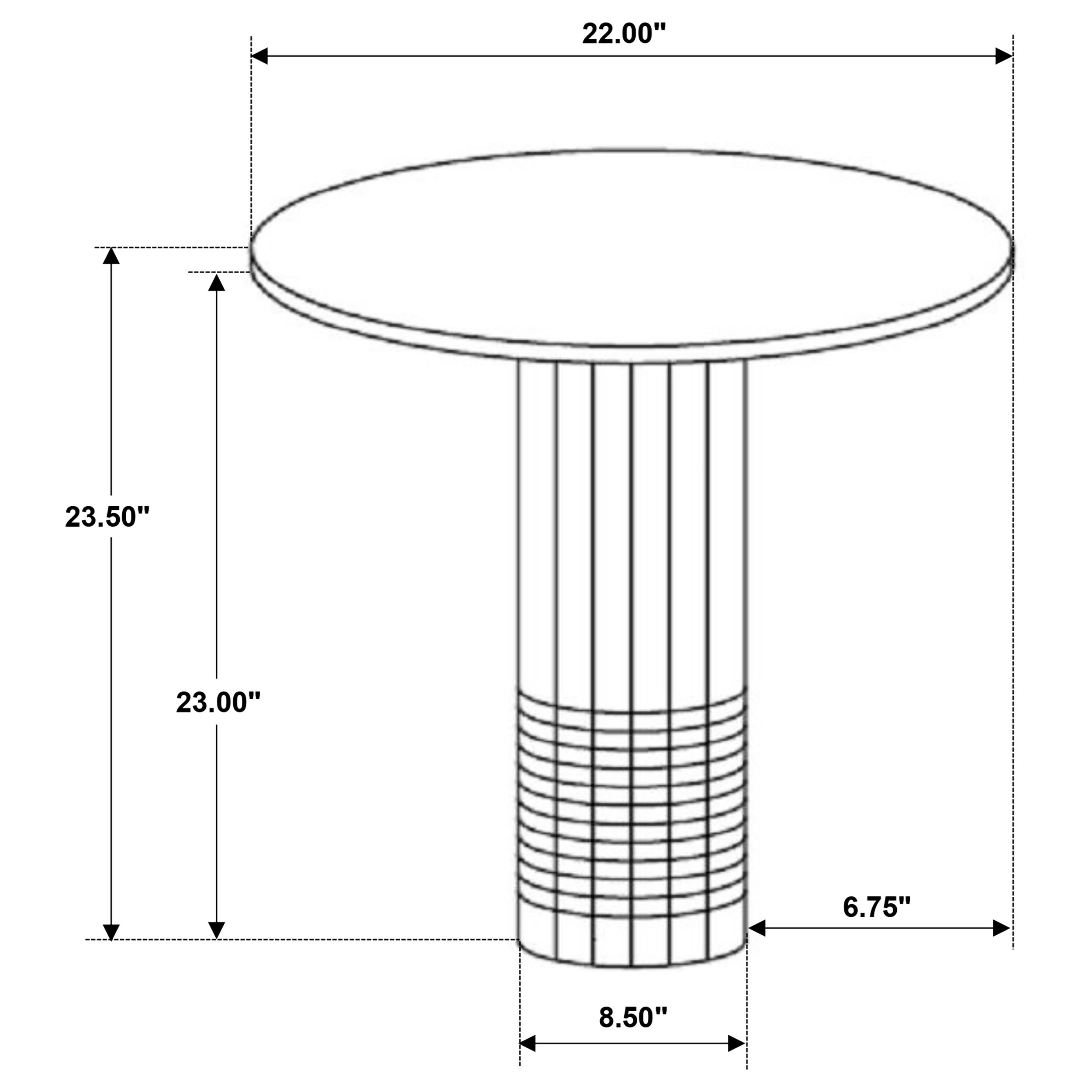 Astoria Round Genuine Marble Side End Table White-