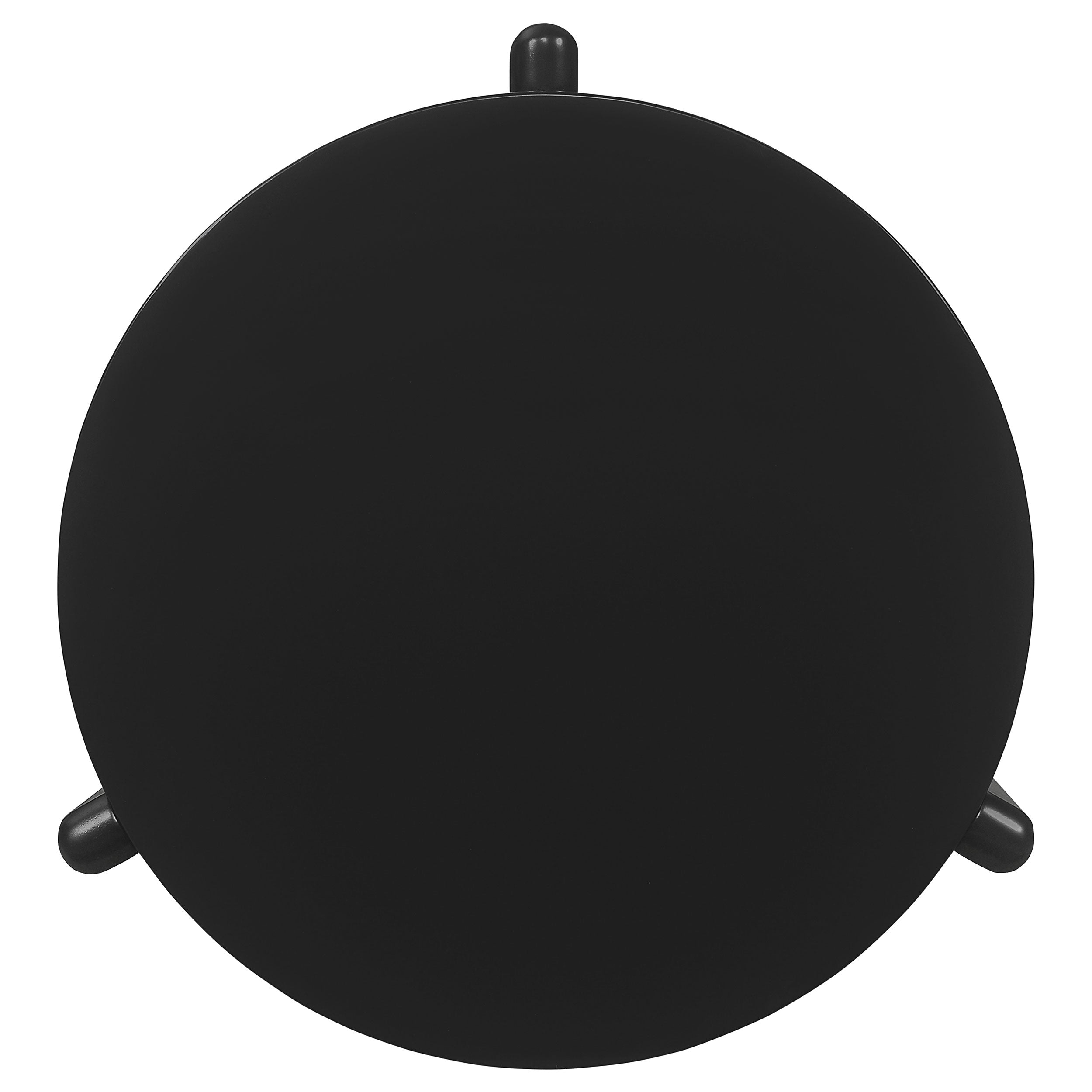 Cordova Round Solid Wood End Table Black-