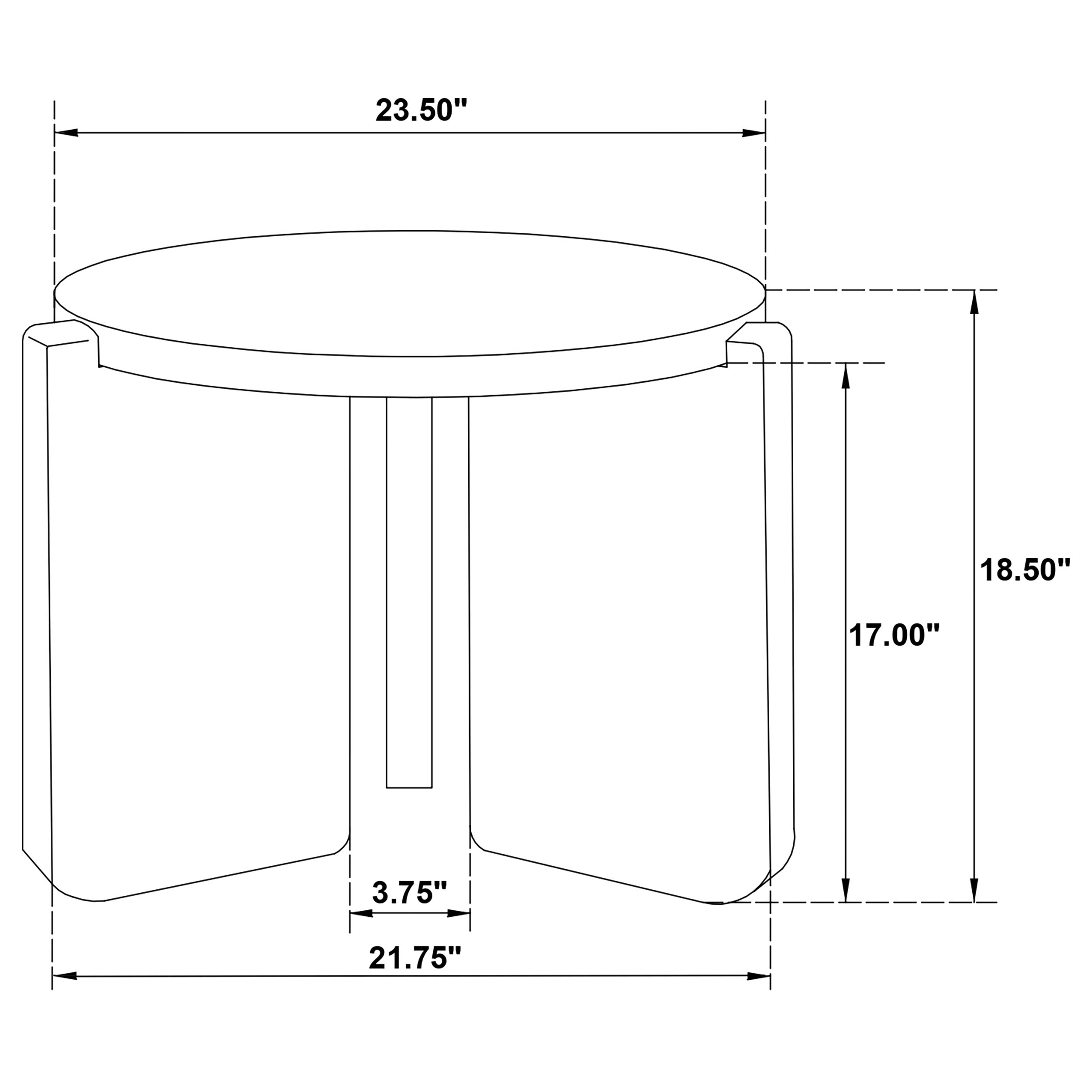 Cordova Round Solid Wood End Table Black-