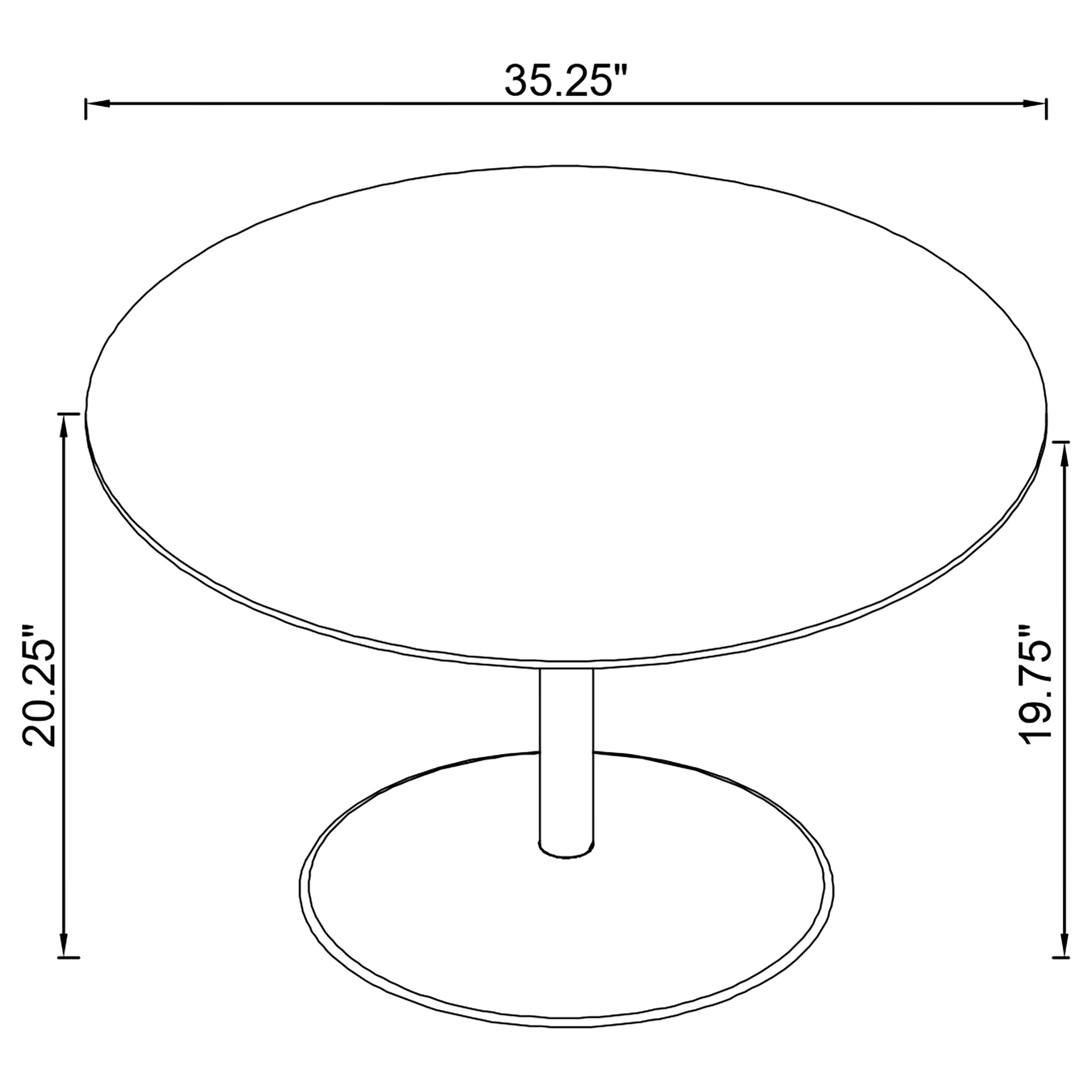 Ganso Round Metal Coffee Table With Tempered Glass Top Black-