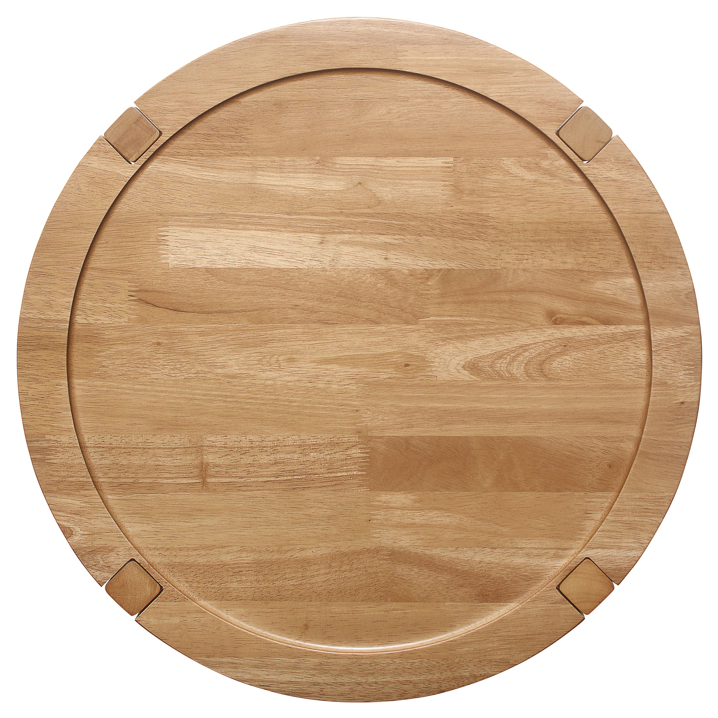 Camillo Round Solid Wood Side End Table Maple Brown-